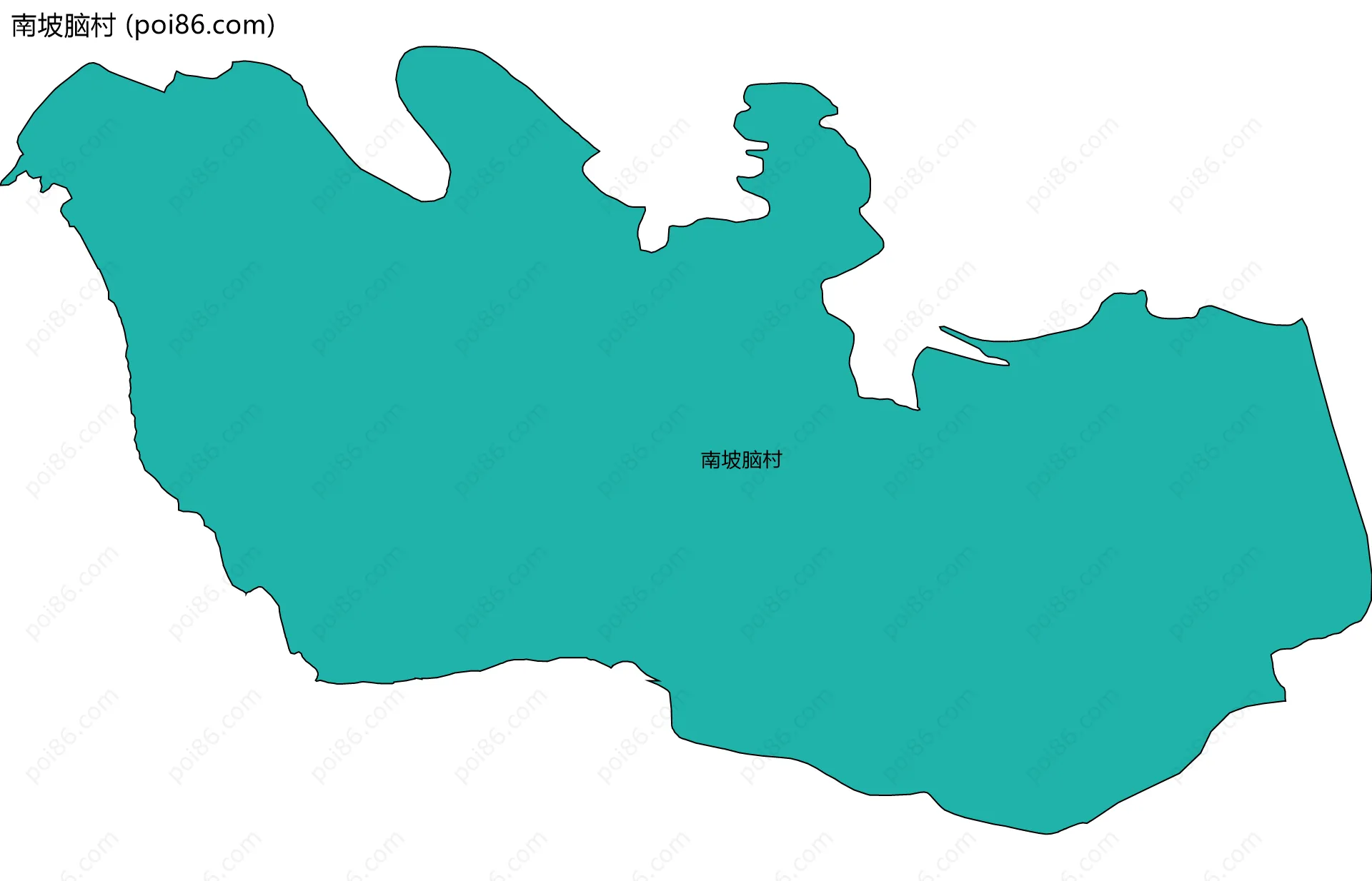 南坡脑村边界地图