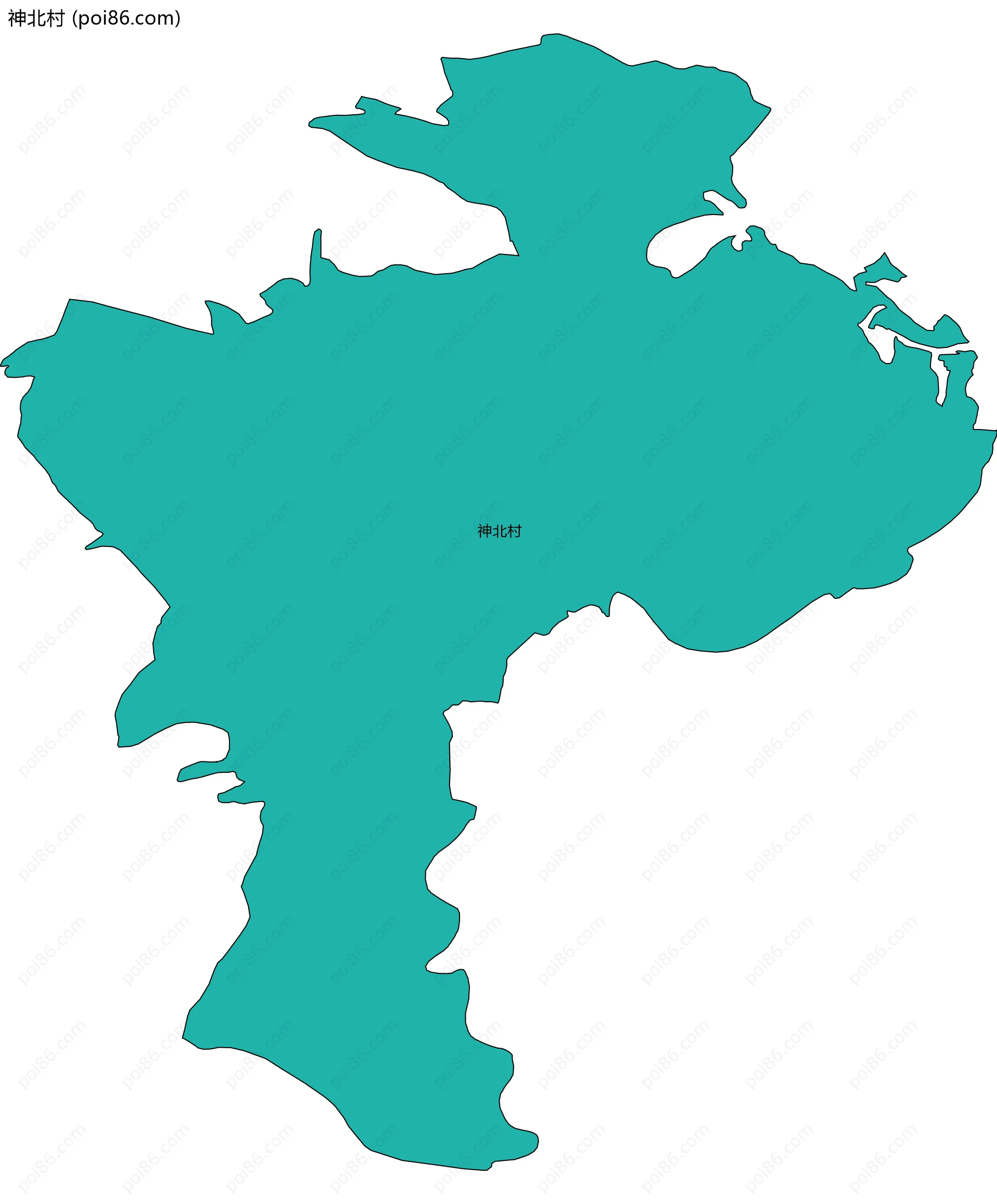 神北村边界地图