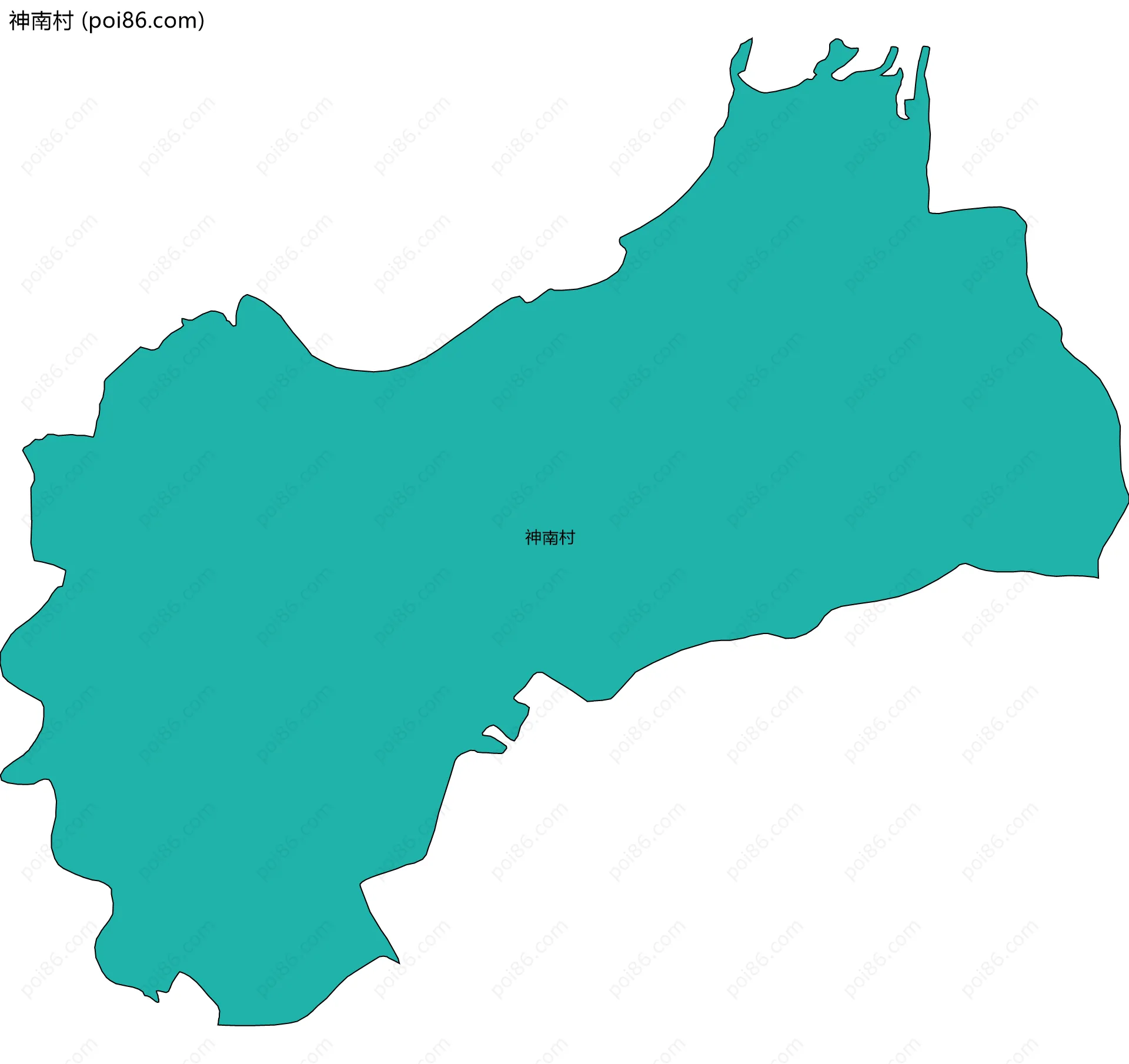 神南村边界地图