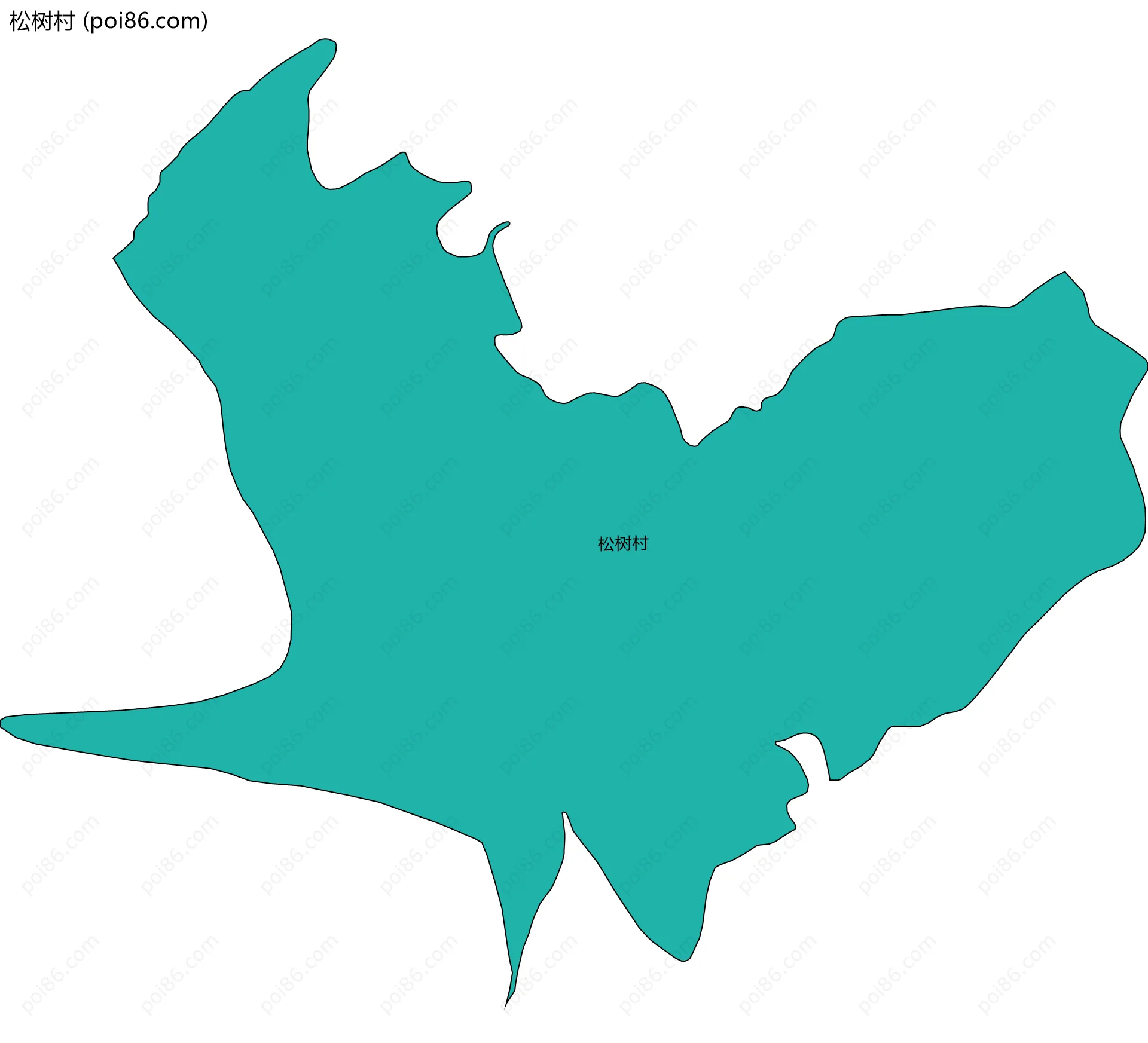 松树村边界地图