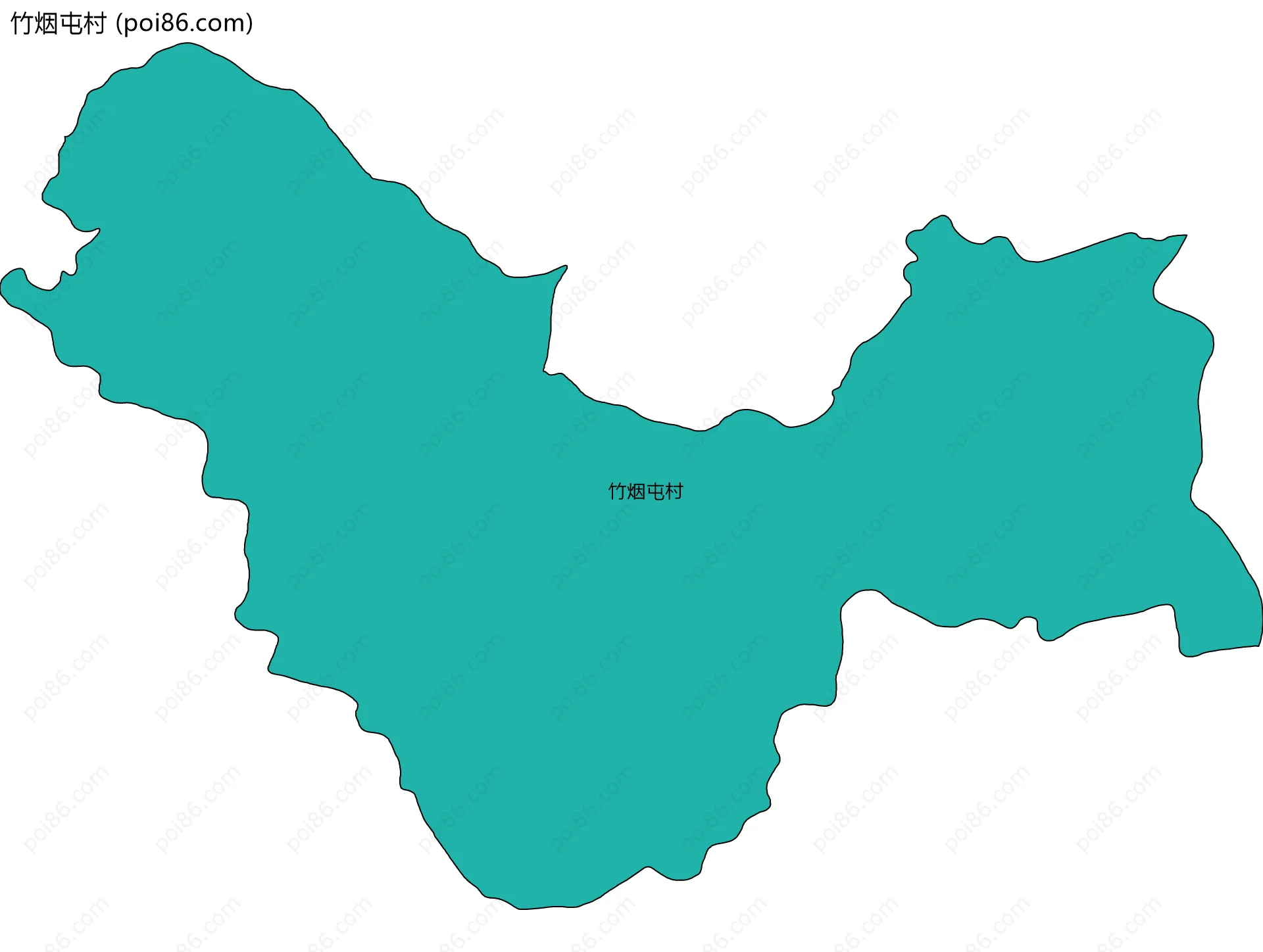 竹烟屯村边界地图