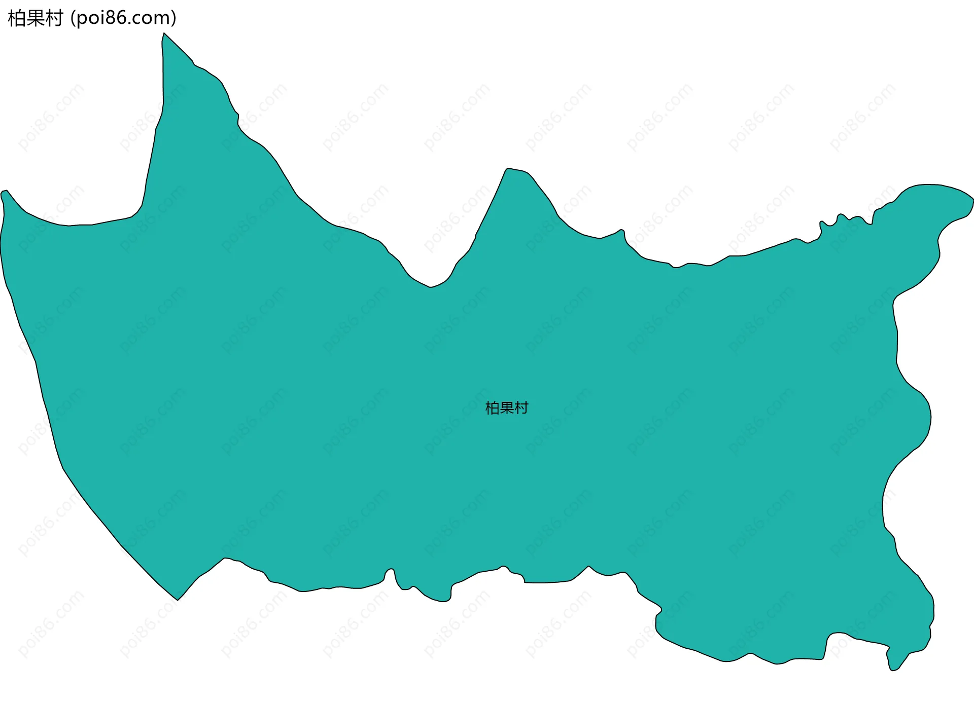 柏果村边界地图