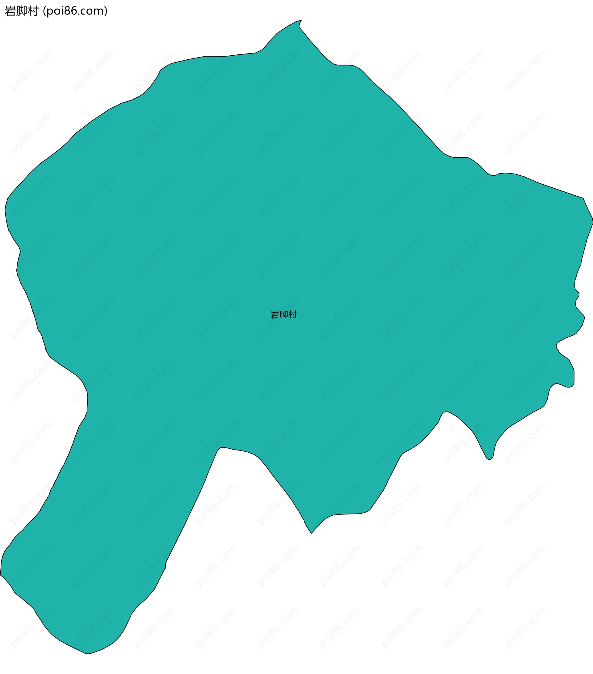 岩脚村边界地图