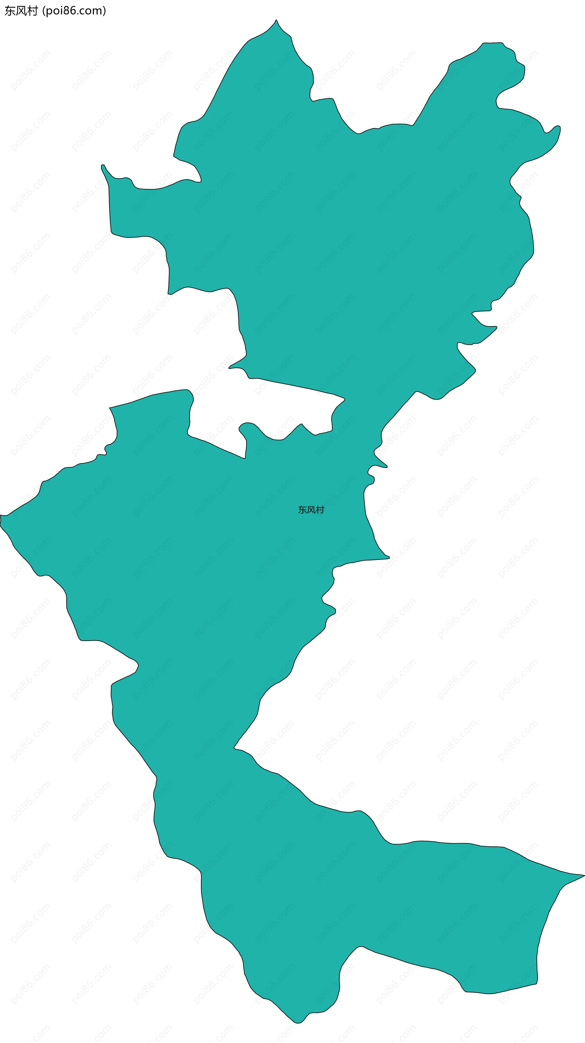 东风村边界地图