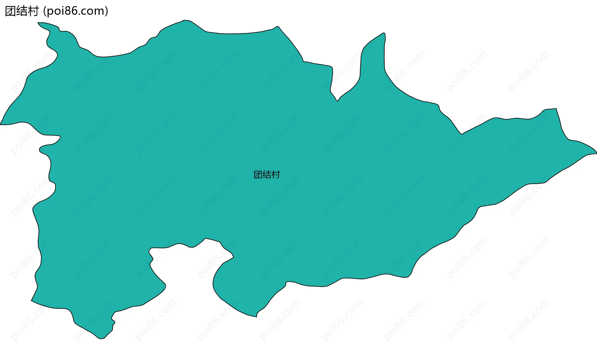 团结村边界地图