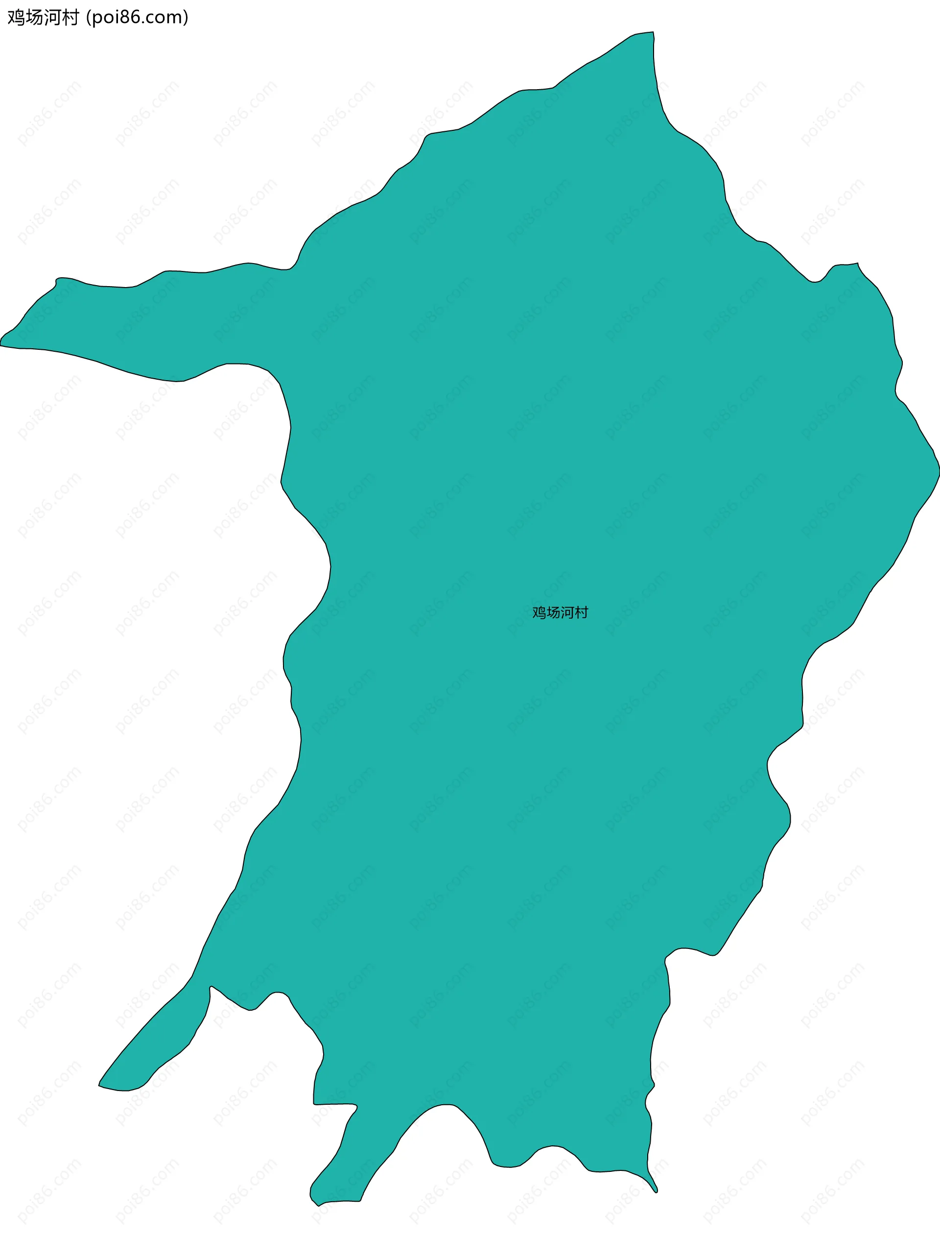 鸡场河村边界地图