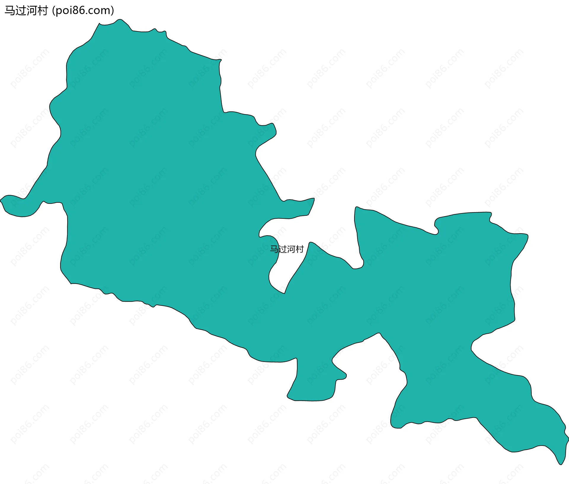 马过河村边界地图