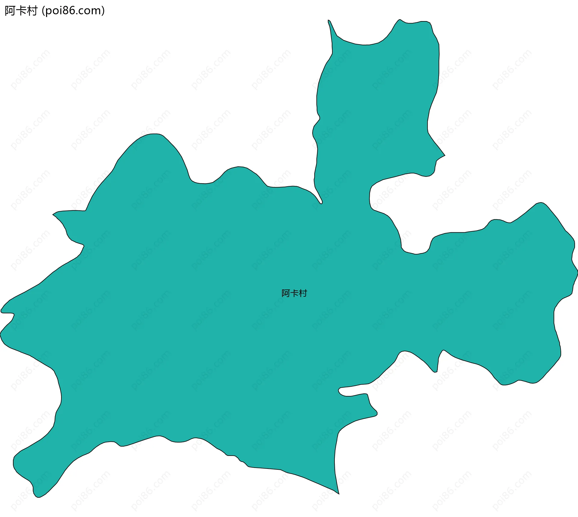 阿卡村边界地图