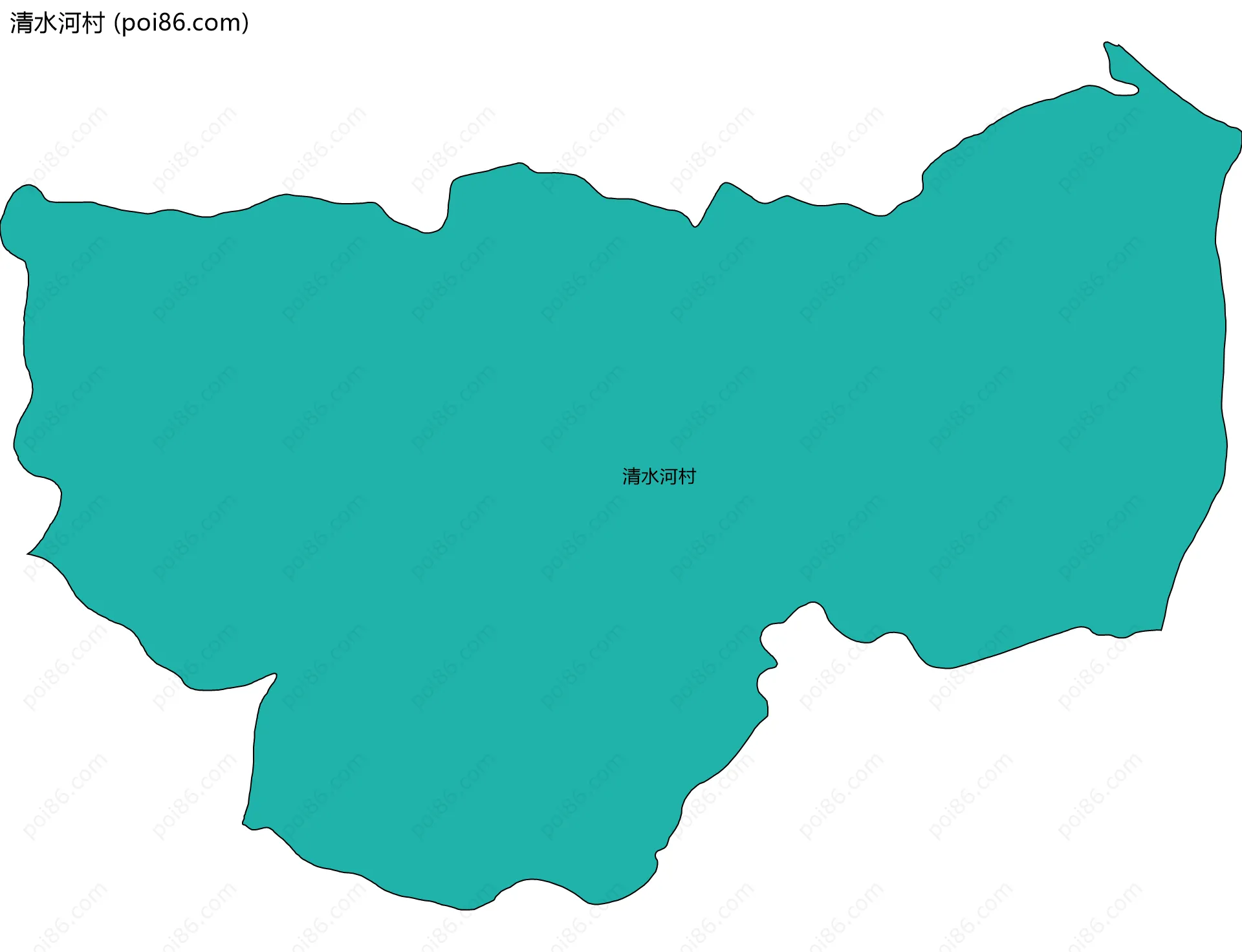 清水河村边界地图