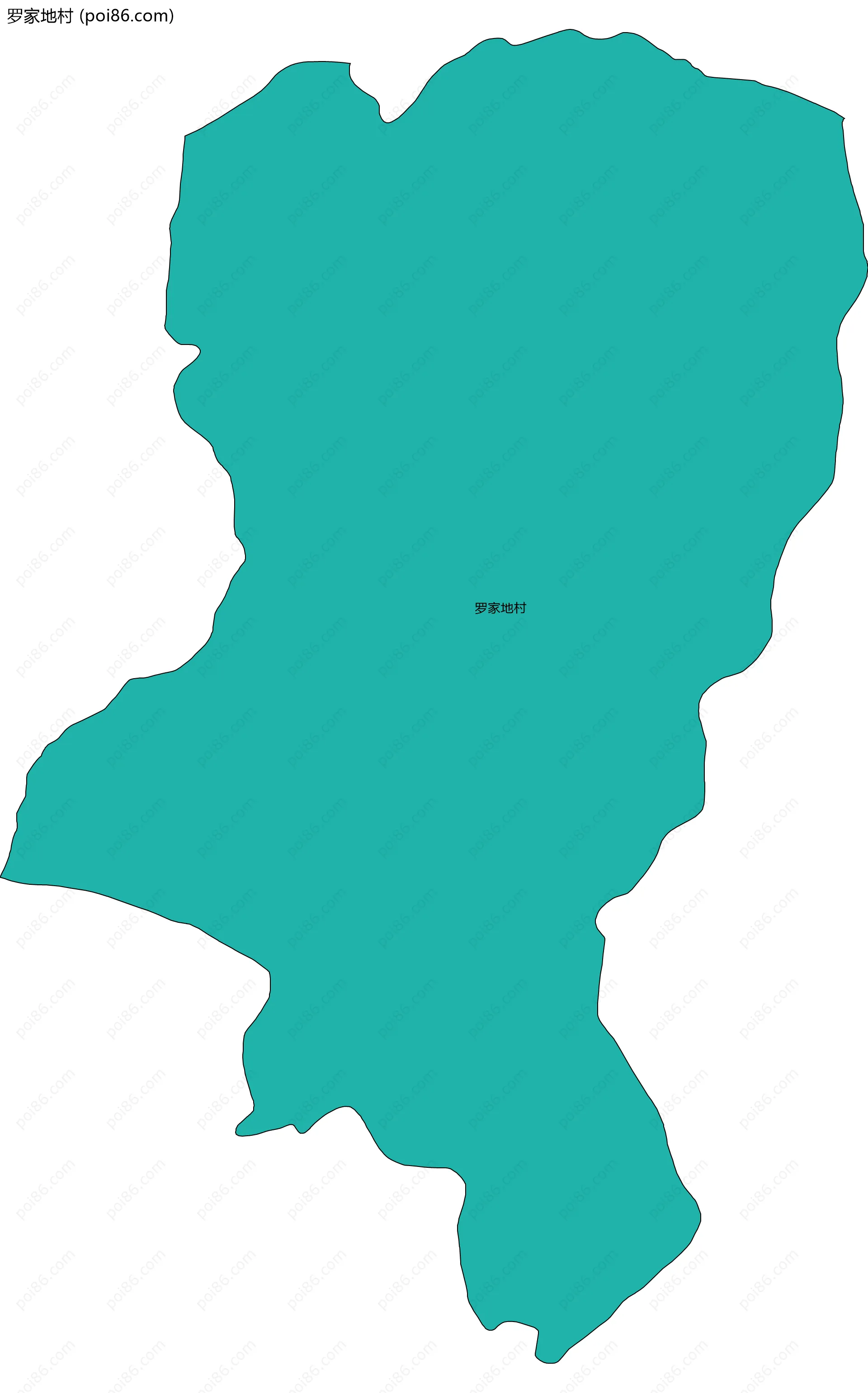 罗家地村边界地图