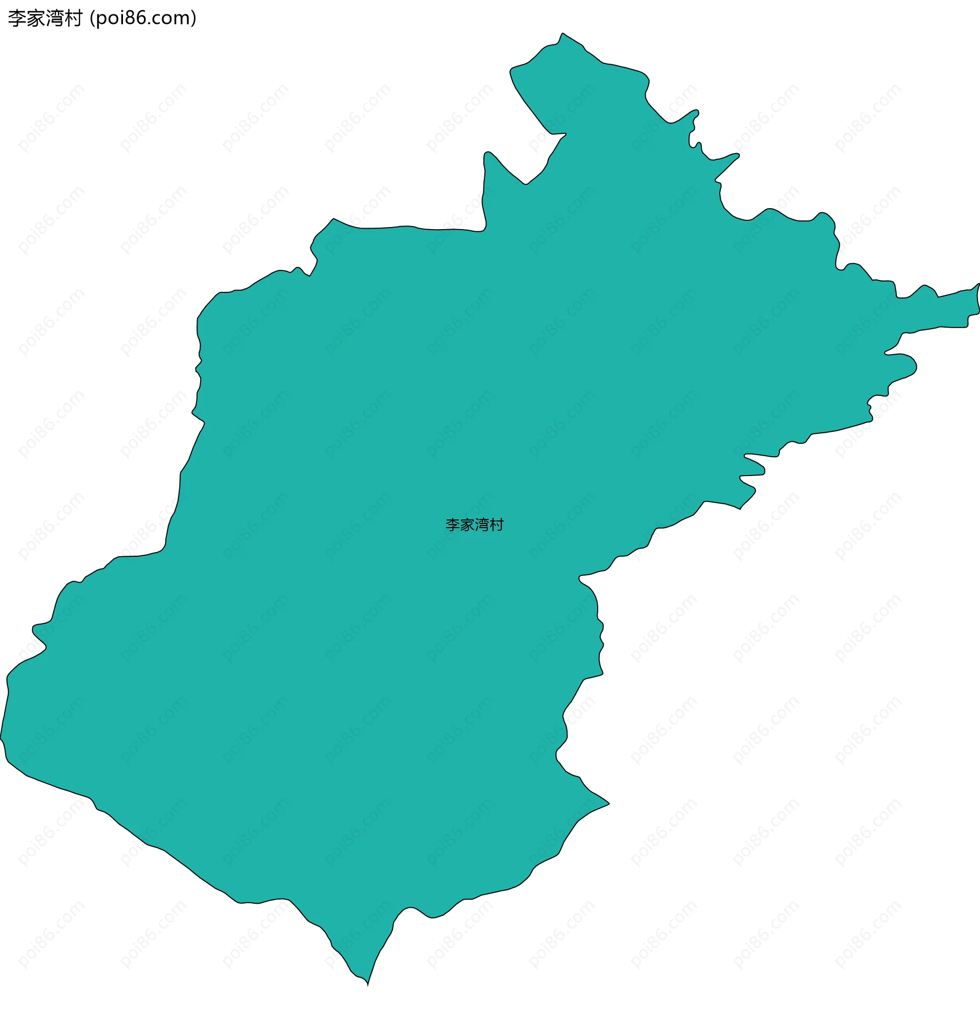 李家湾村边界地图