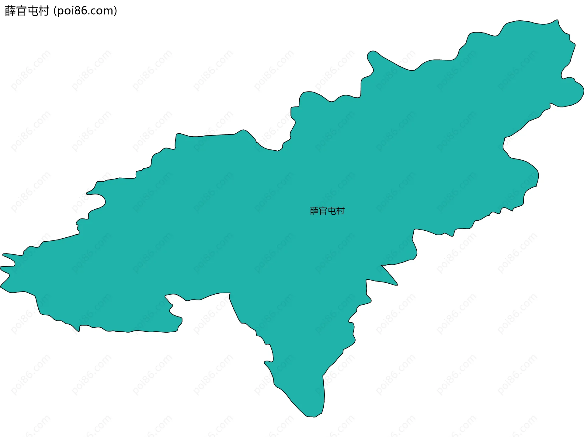 薛官屯村边界地图