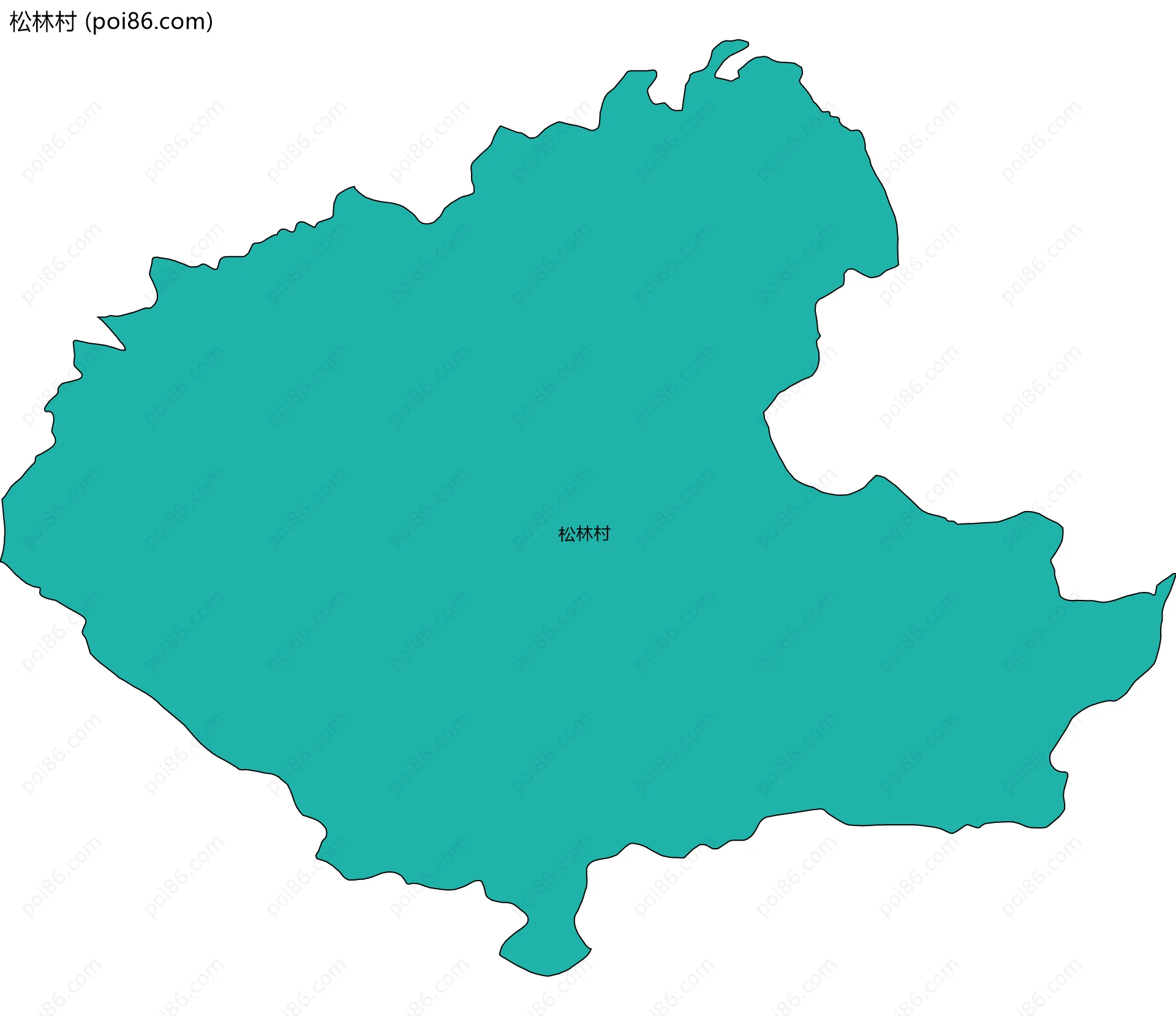 松林村边界地图