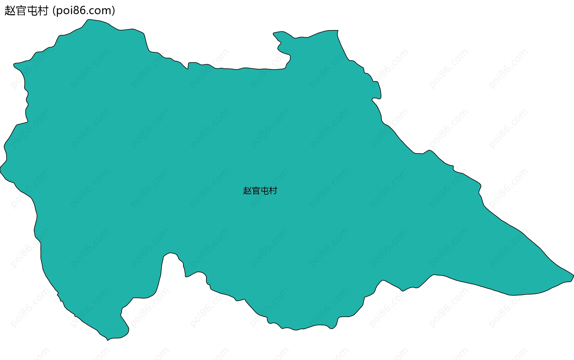 赵官屯村边界地图