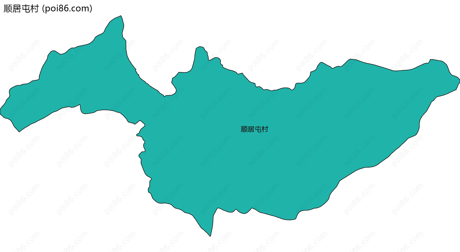 顺居屯村边界地图