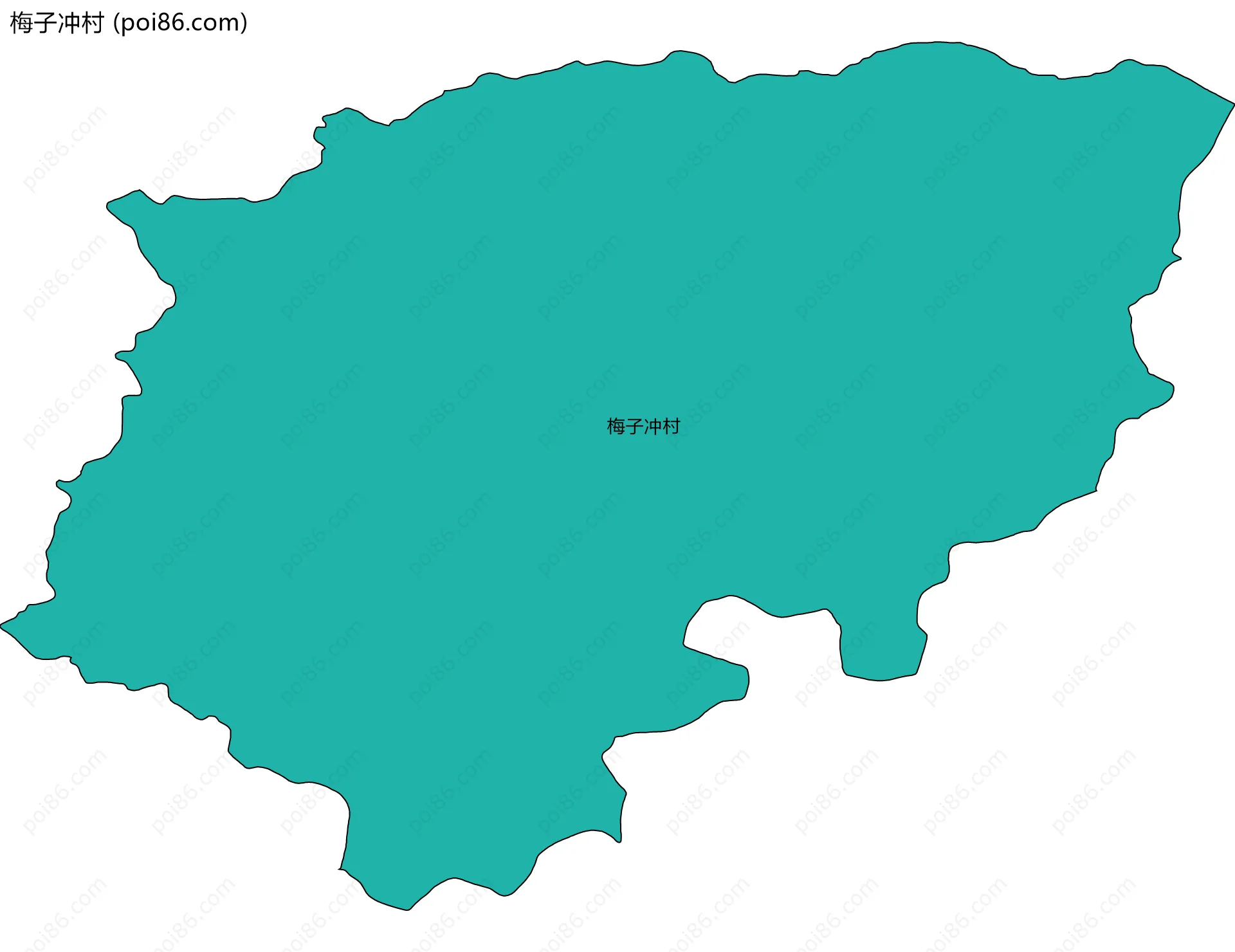 梅子冲村边界地图