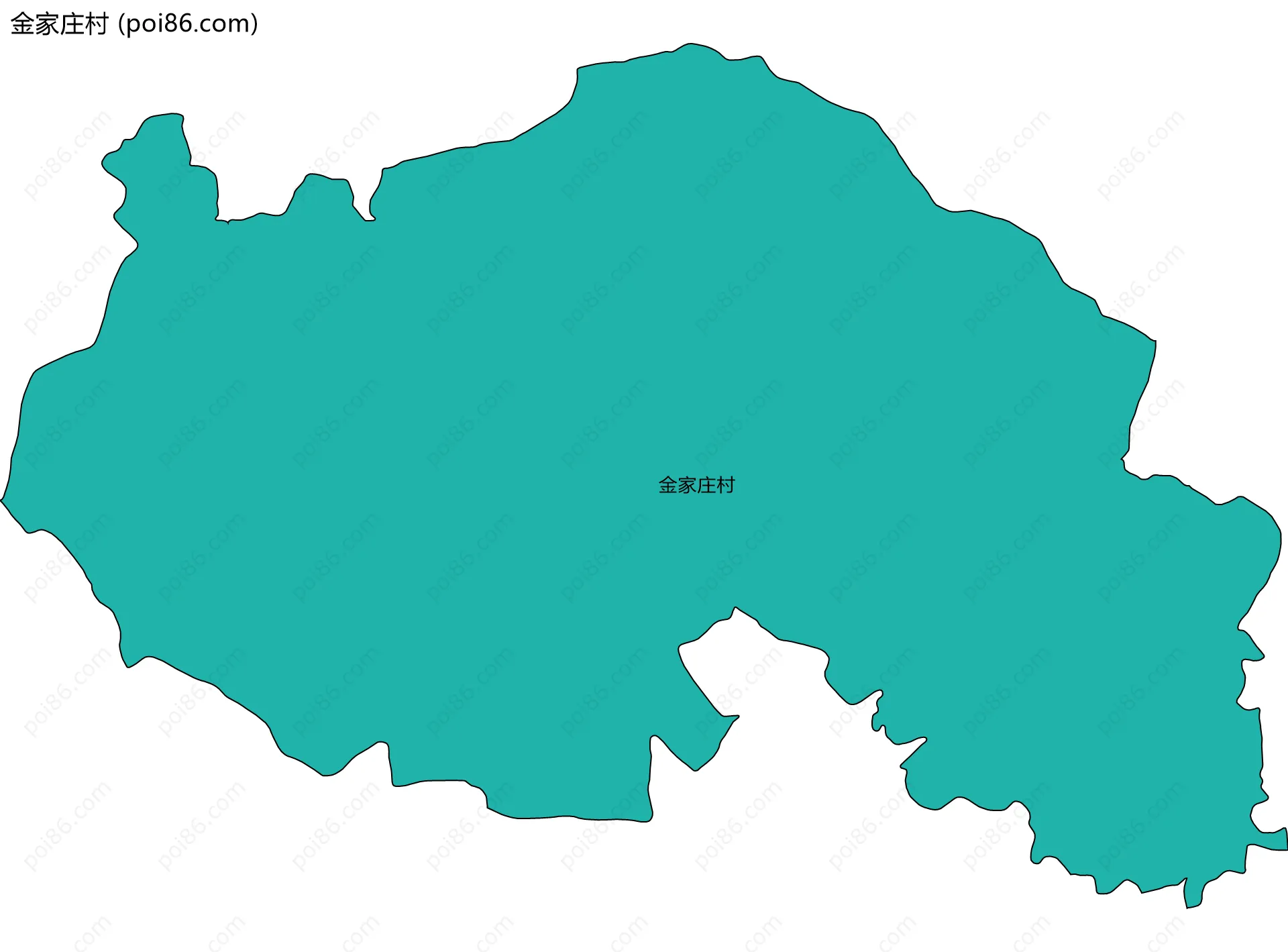 金家庄村边界地图