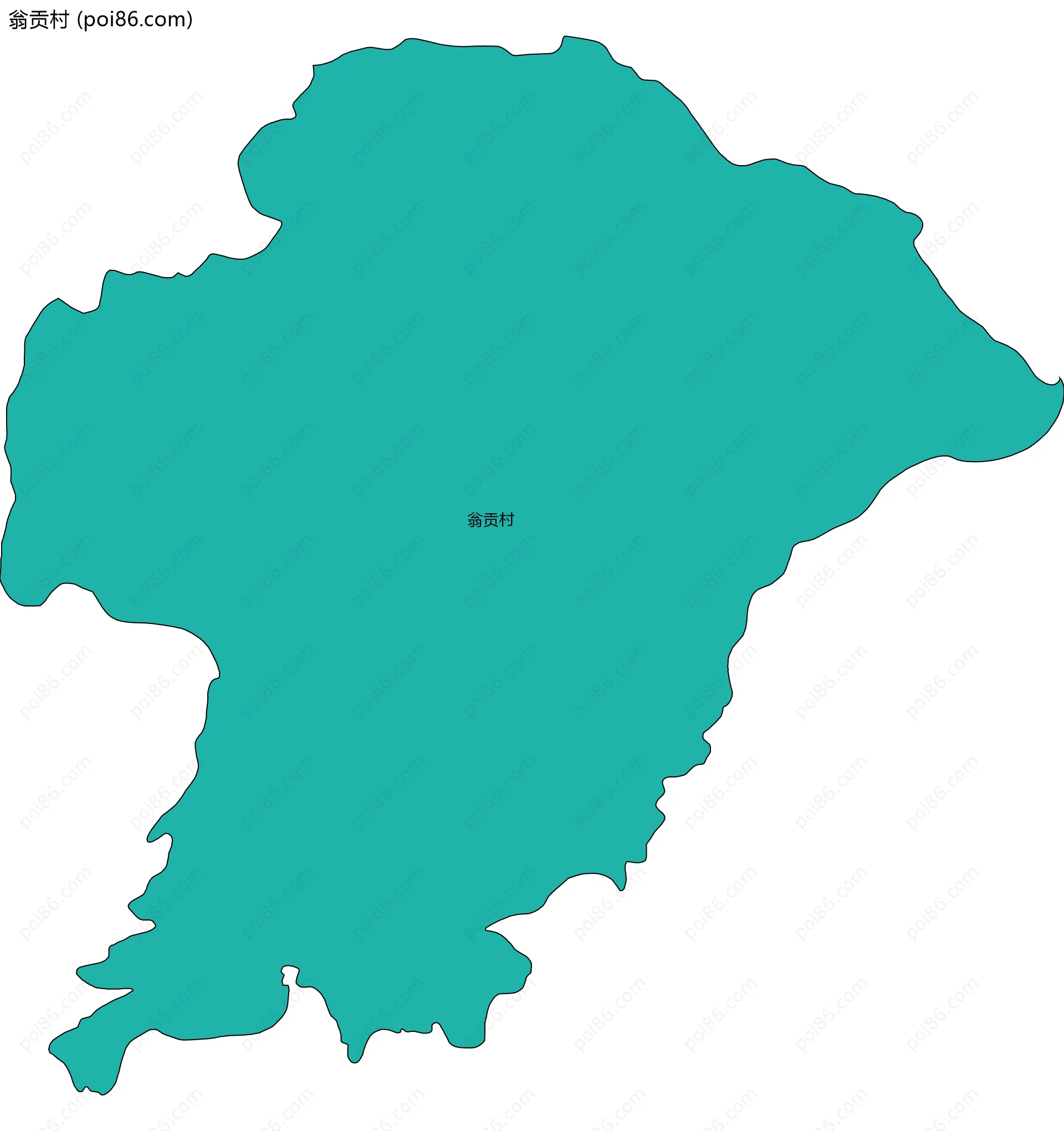 翁贡村边界地图