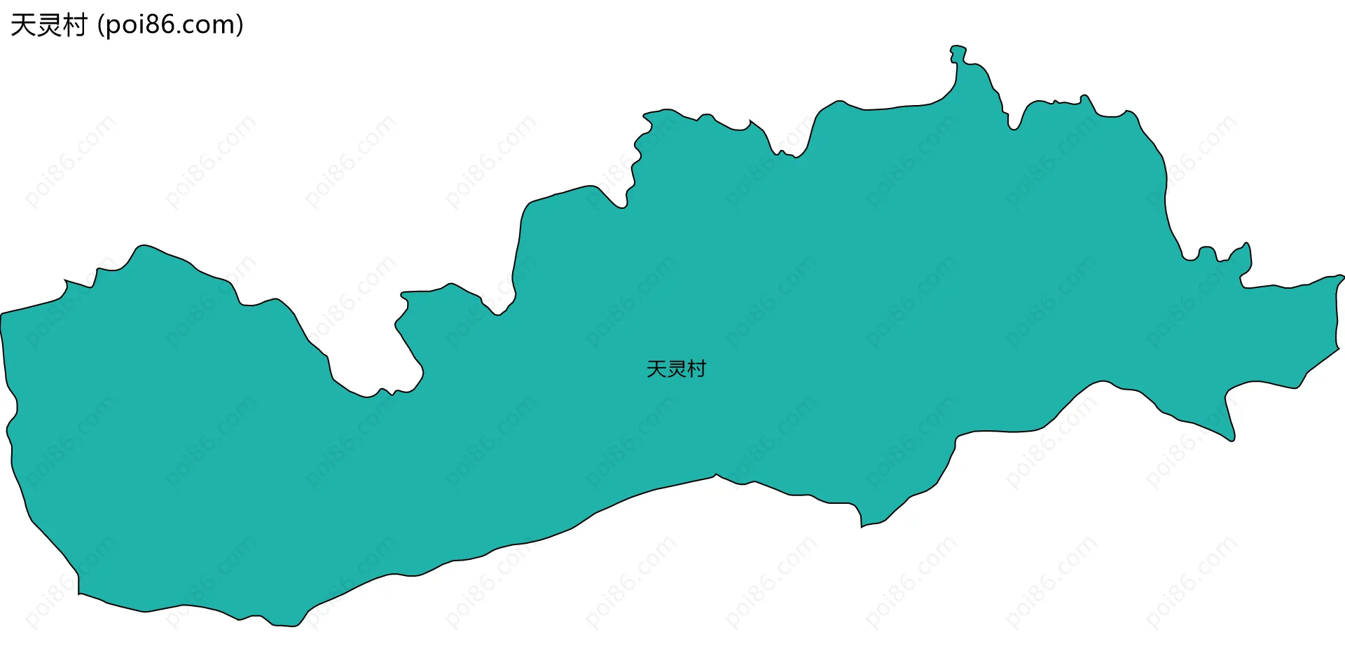 天灵村边界地图