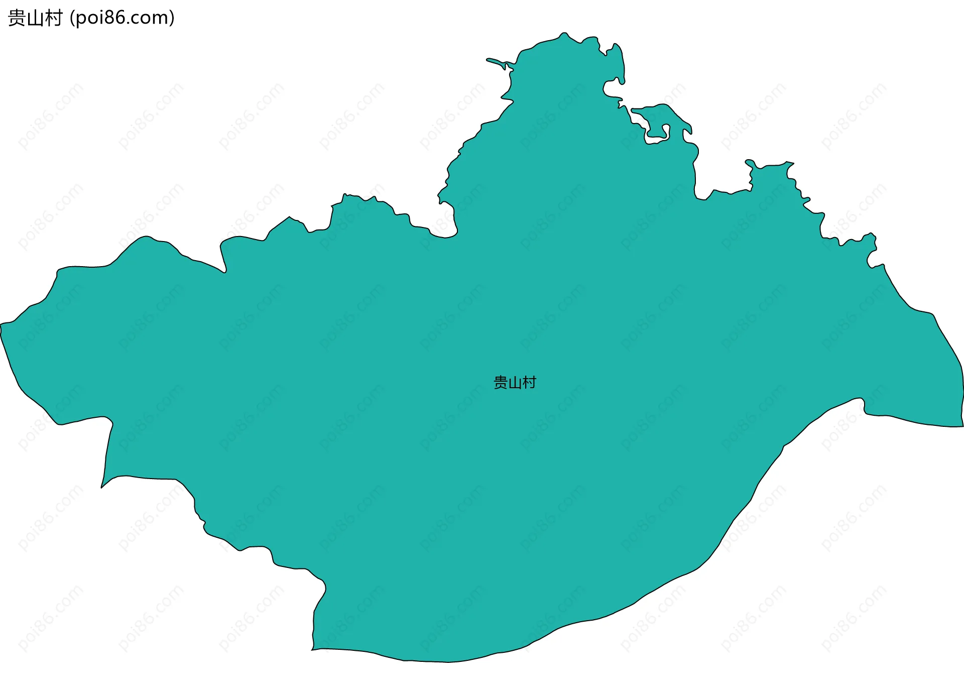 贵山村边界地图