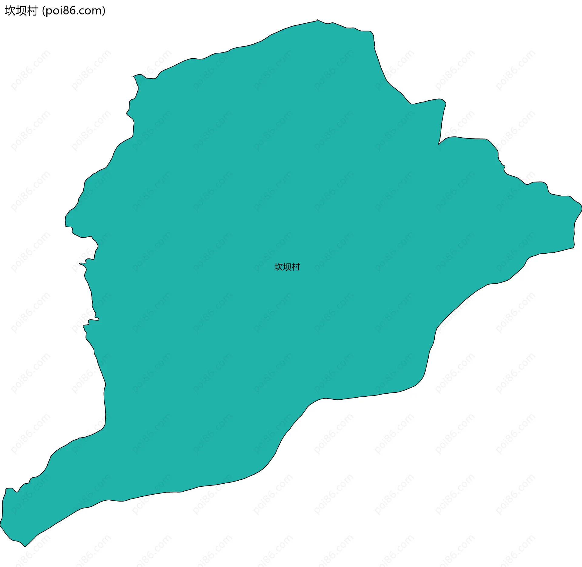 坎坝村边界地图