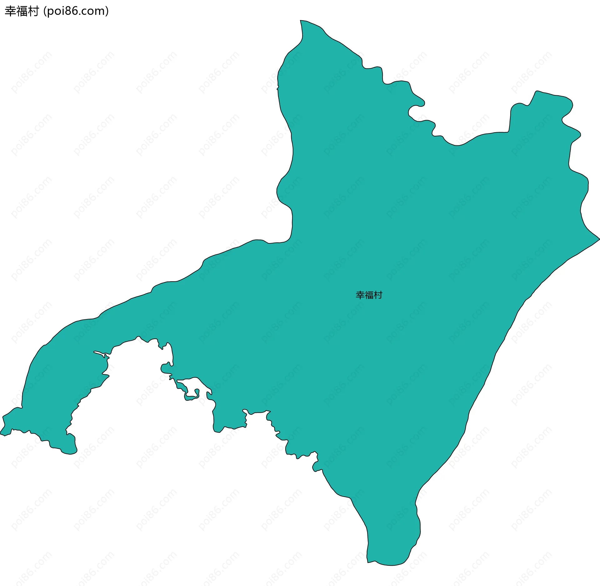 幸福村边界地图