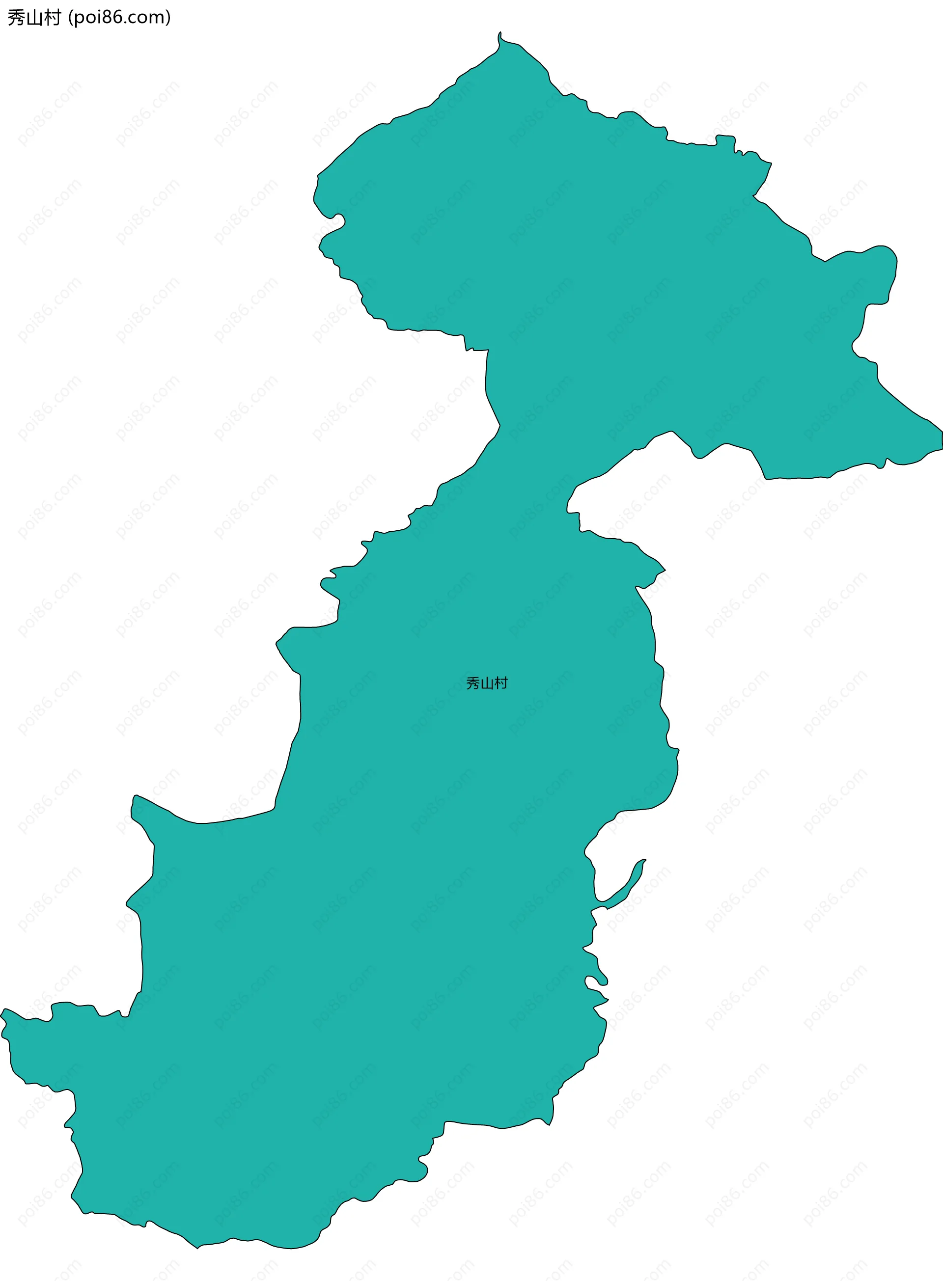 秀山村边界地图