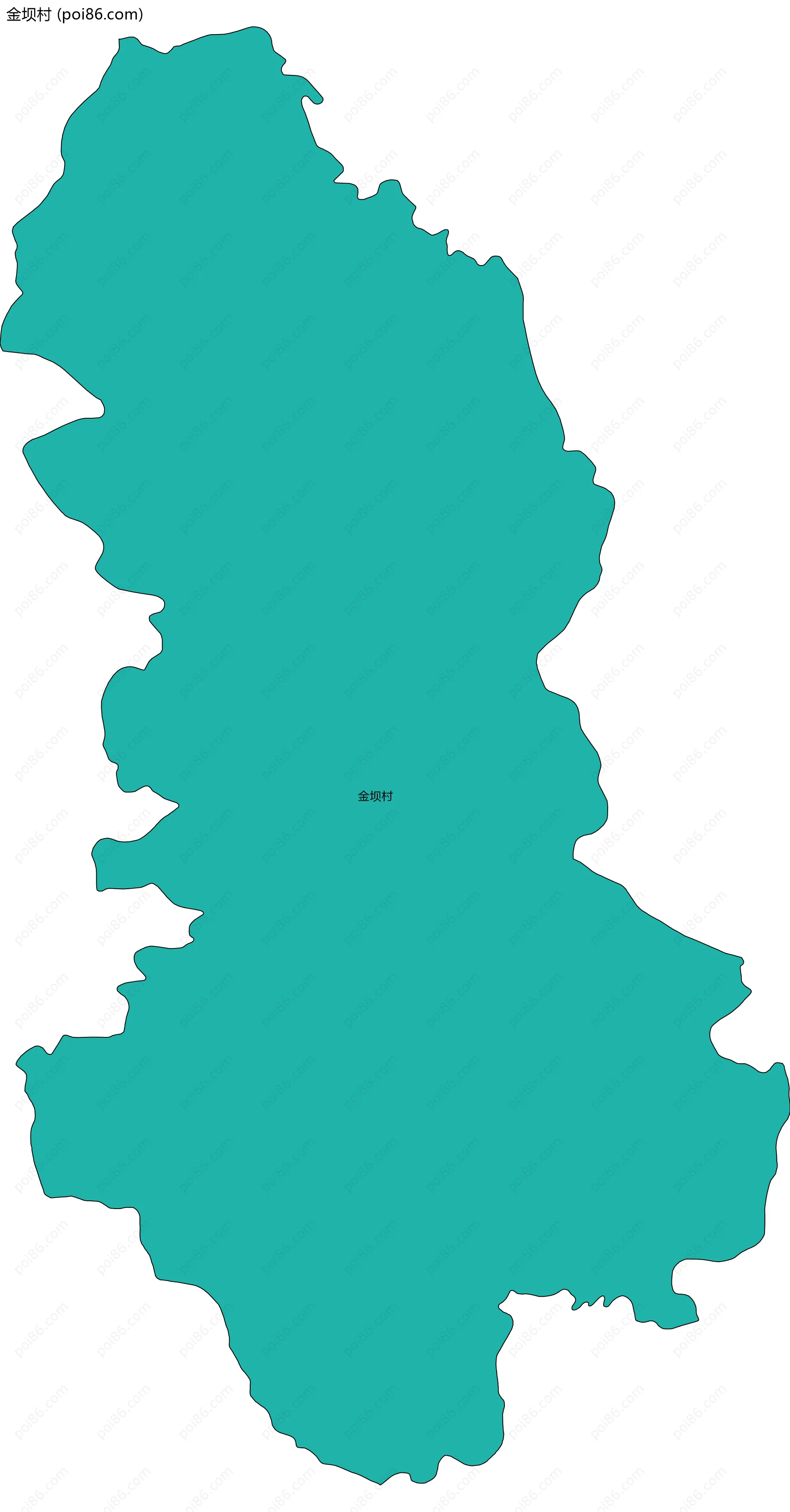 金坝村边界地图