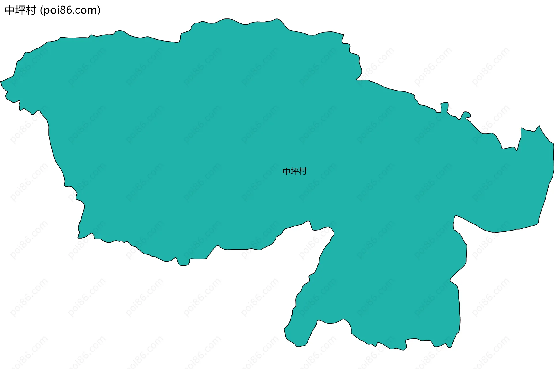 中坪村边界地图