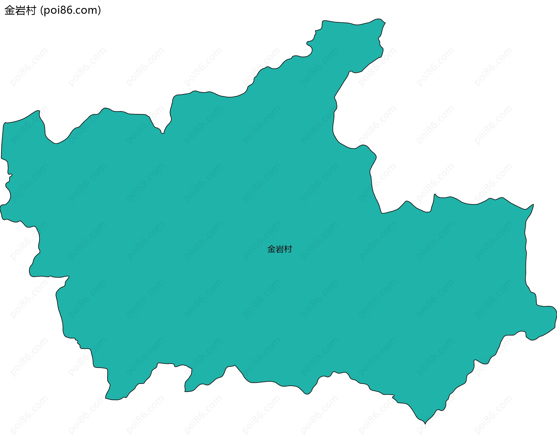 金岩村边界地图