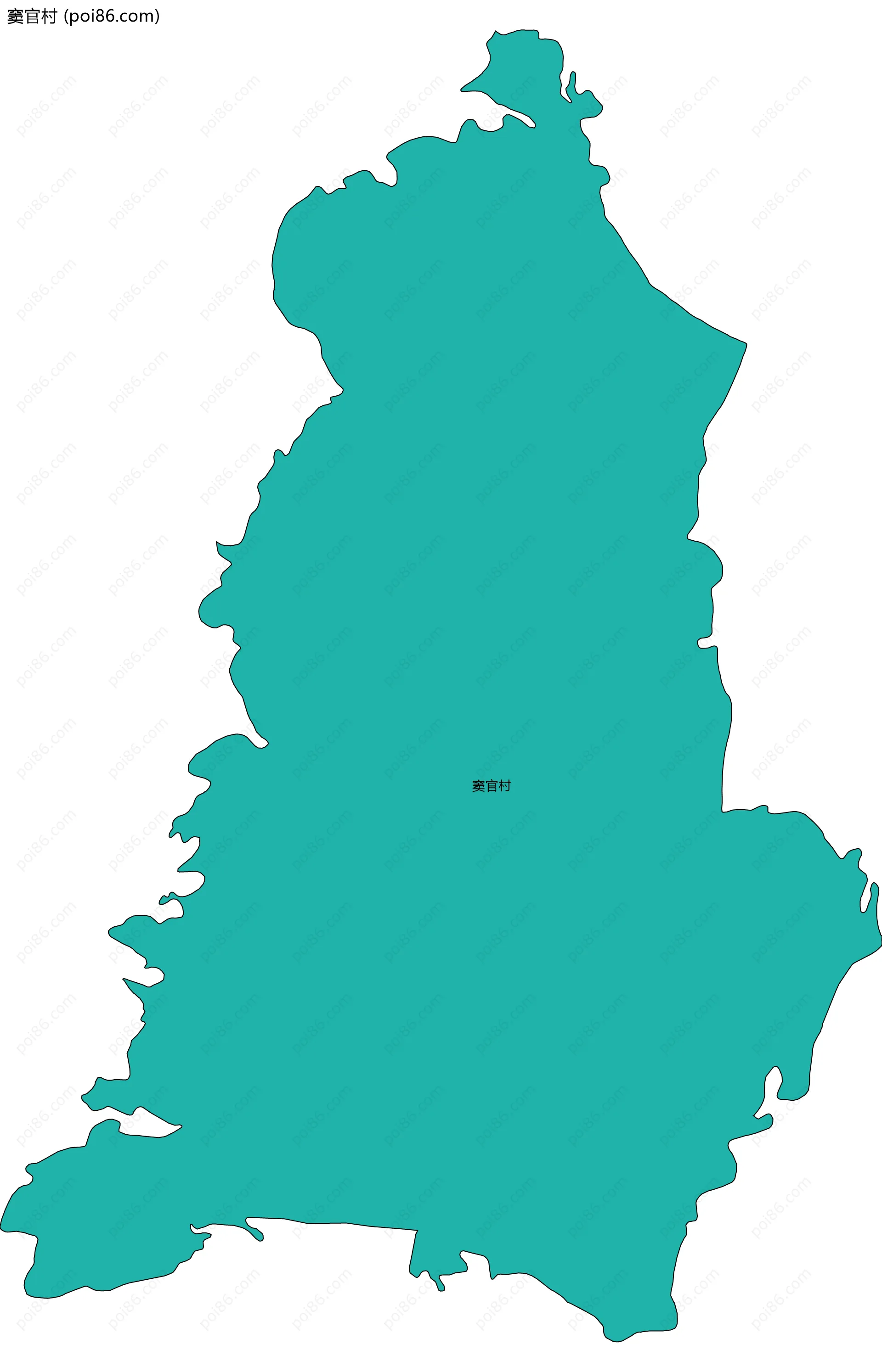 窦官村边界地图