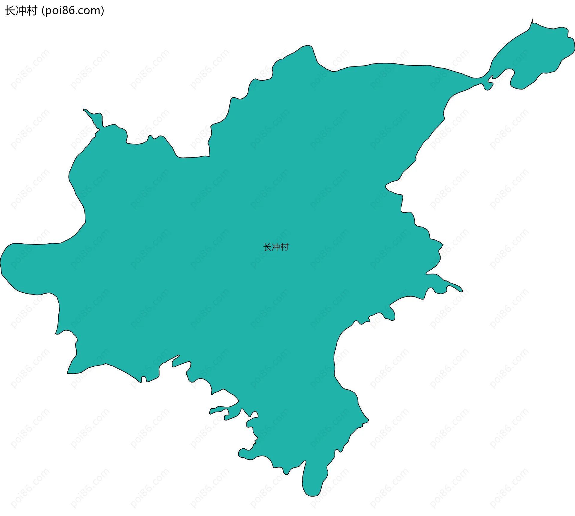 长冲村边界地图