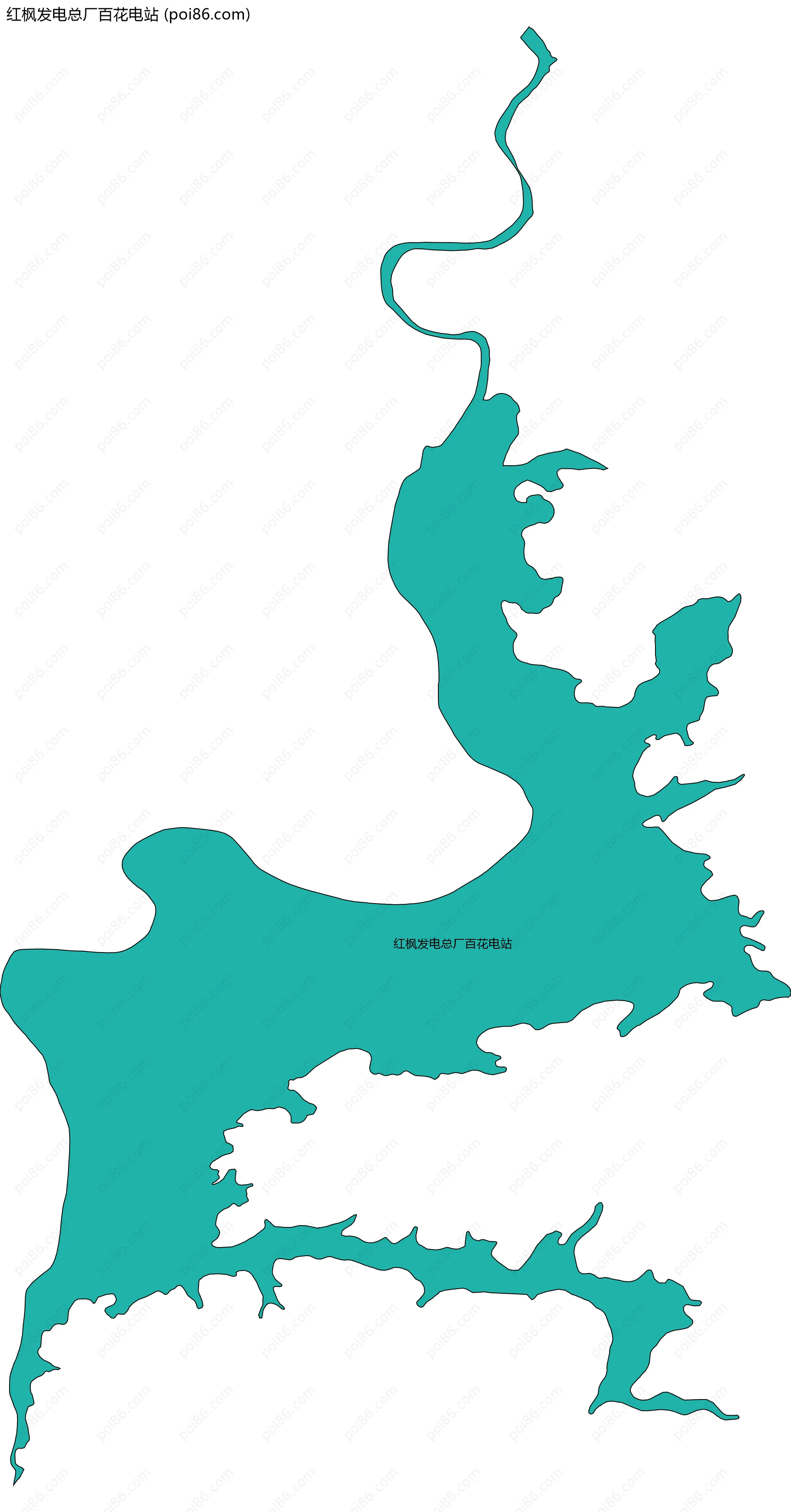 红枫发电总厂百花电站边界地图