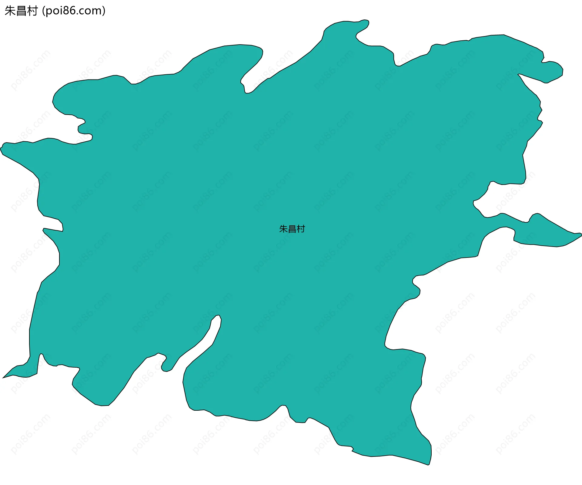 朱昌村边界地图