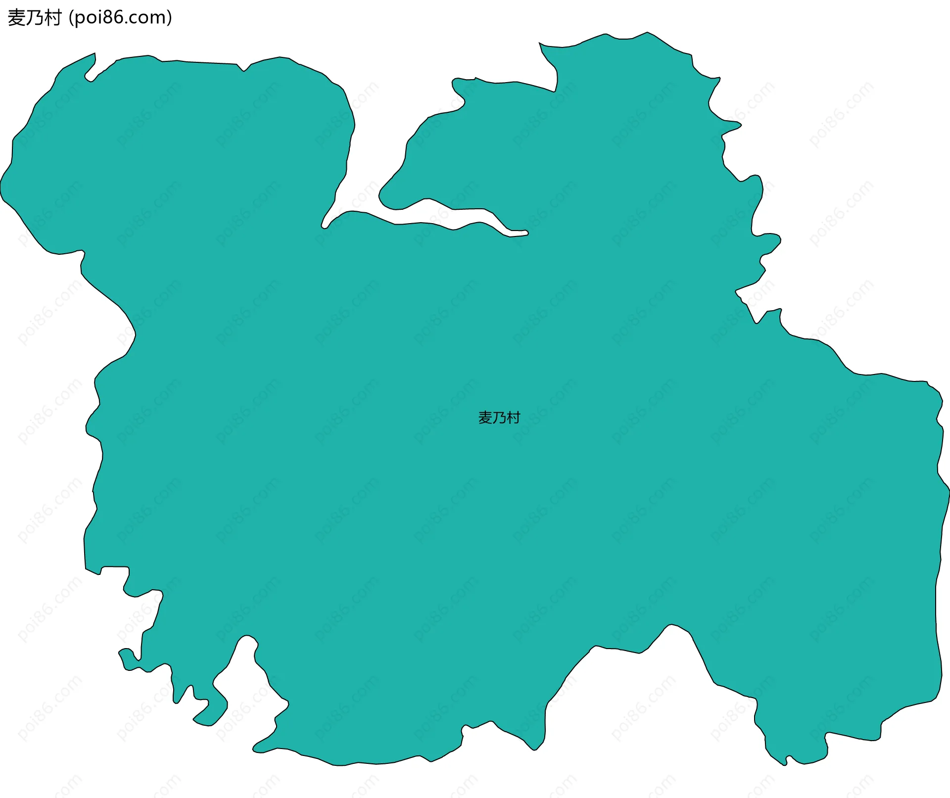 麦乃村边界地图