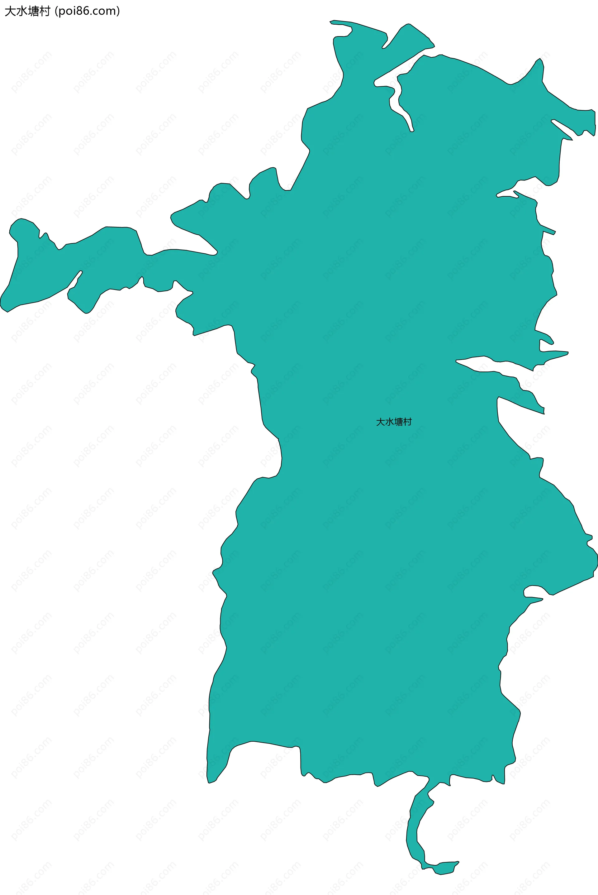 大水塘村边界地图