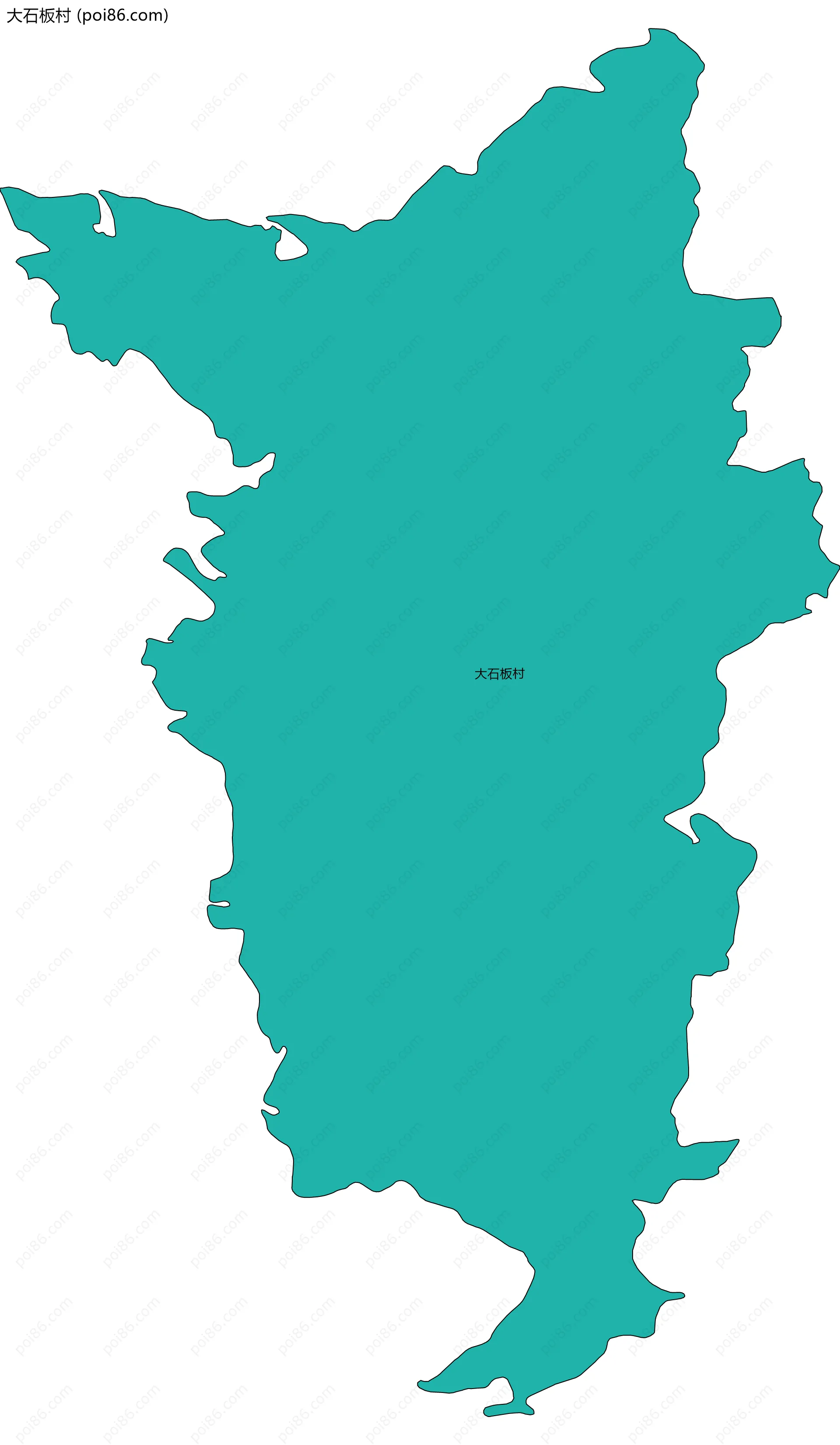 大石板村边界地图