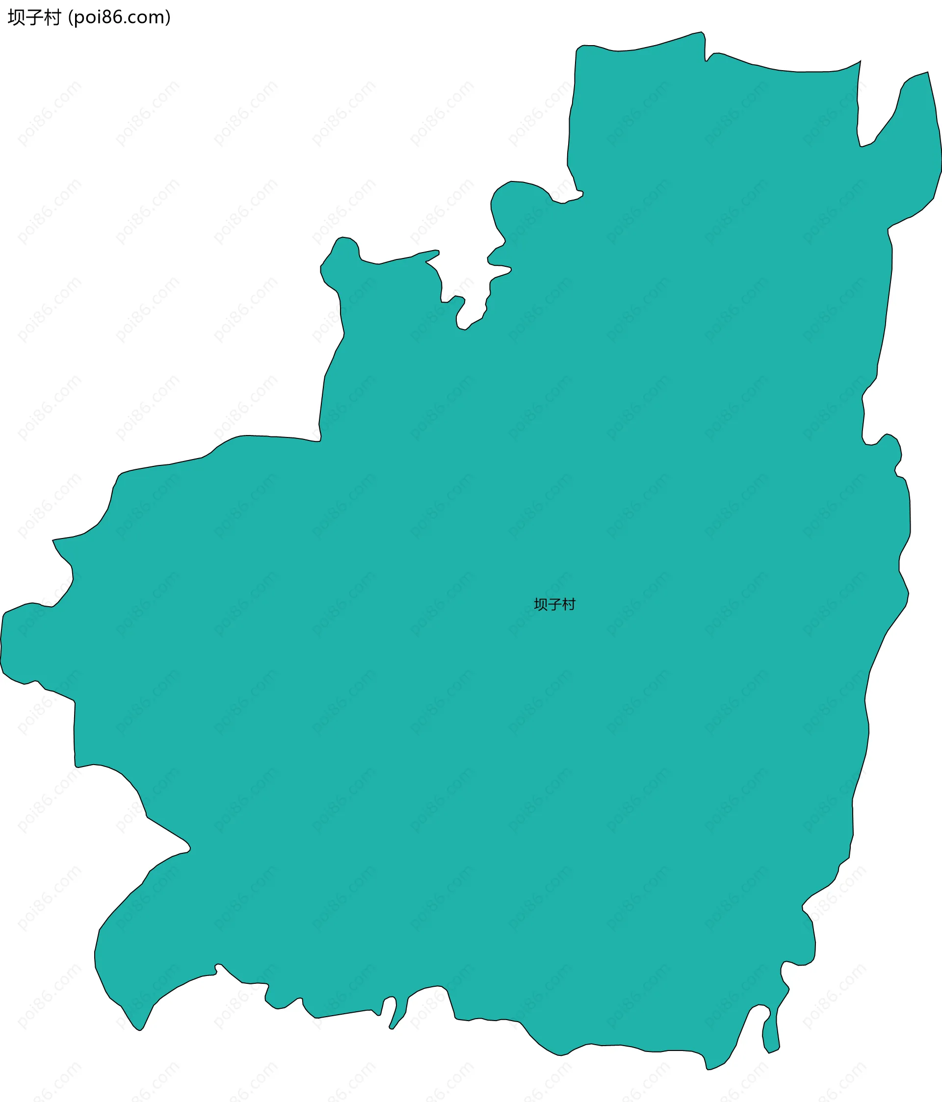 坝子村边界地图