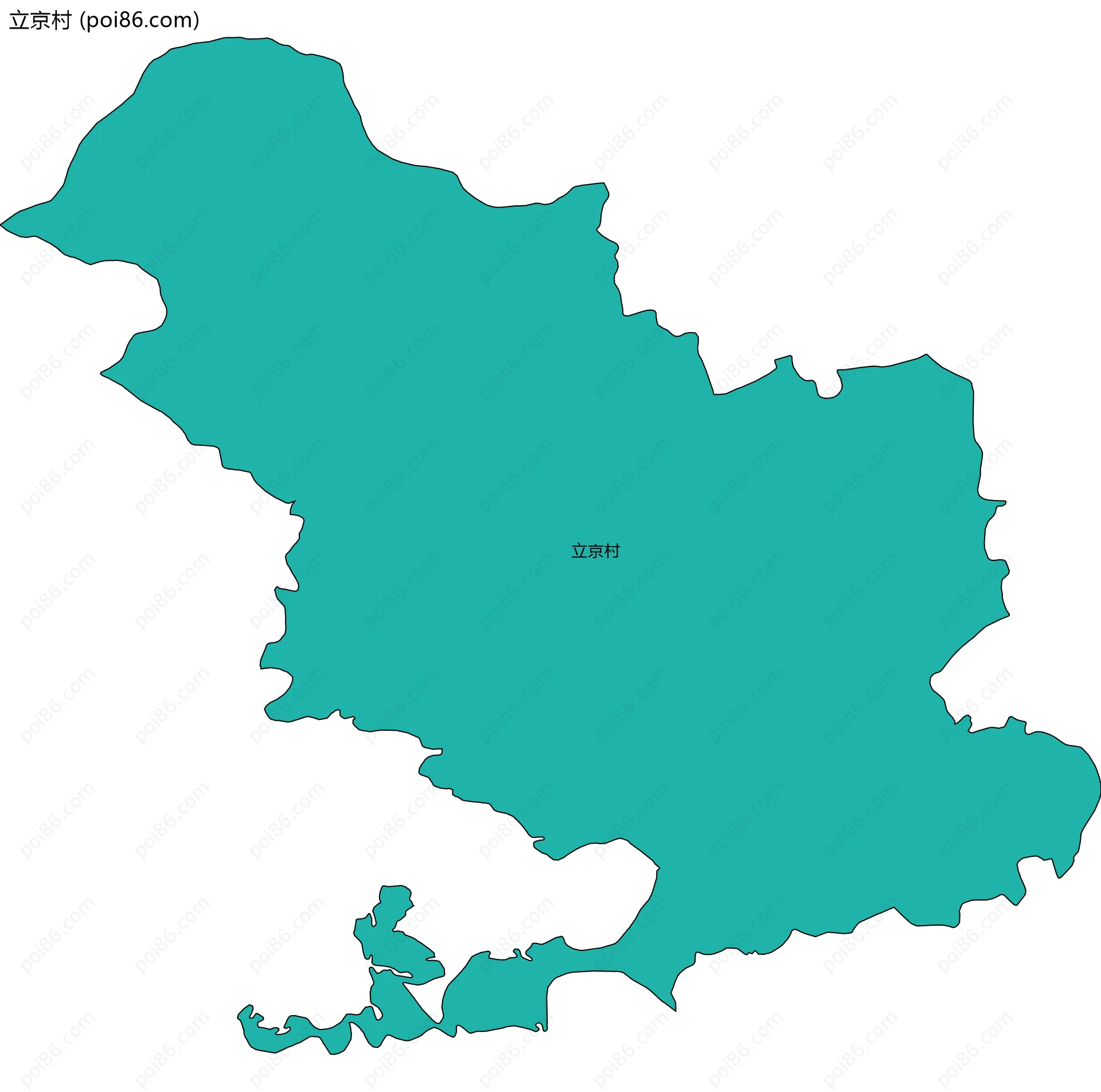 立京村边界地图