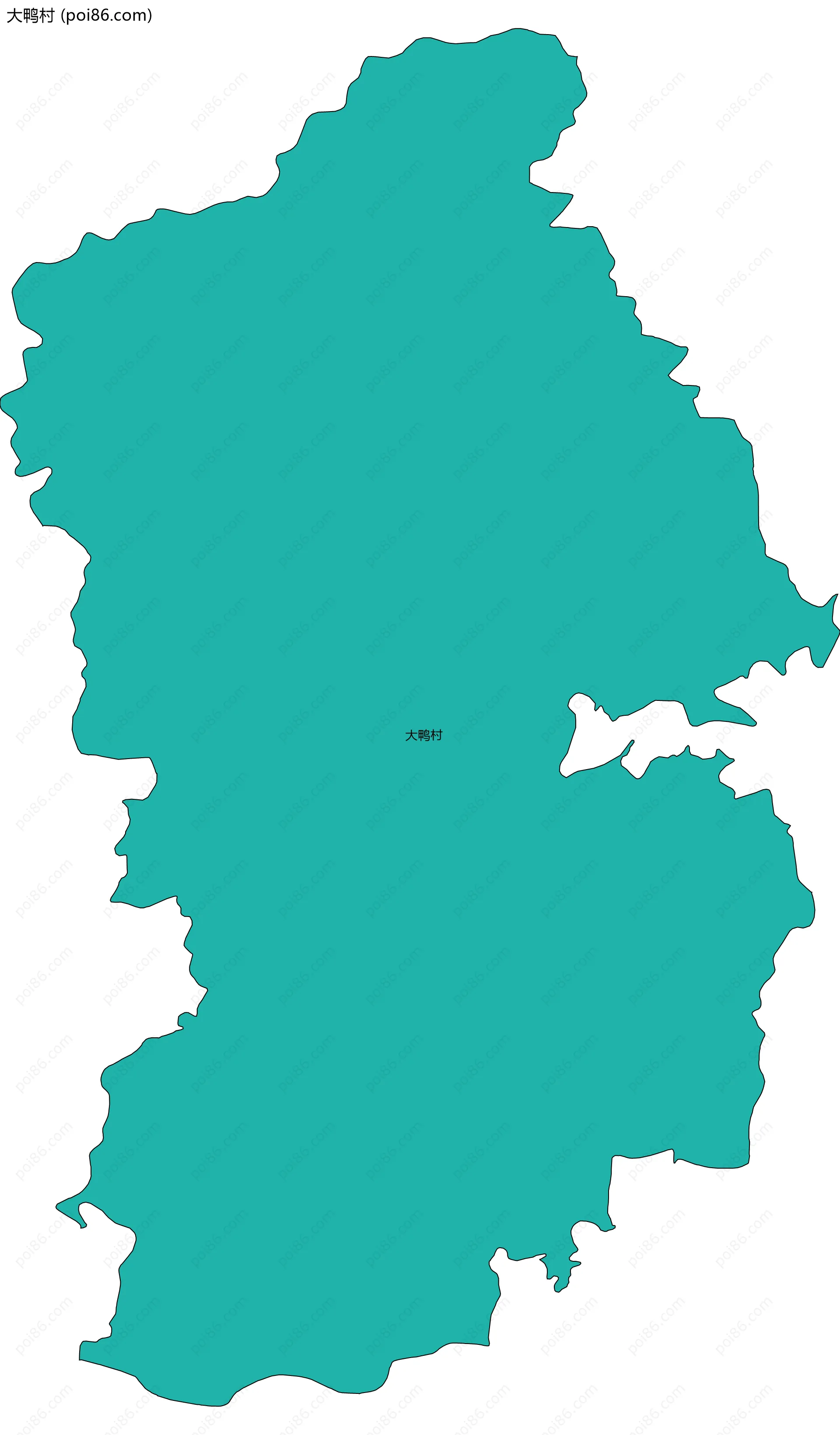 大鸭村边界地图