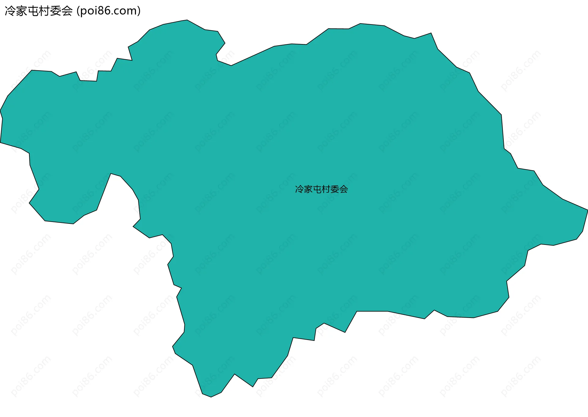 冷家屯村委会边界地图