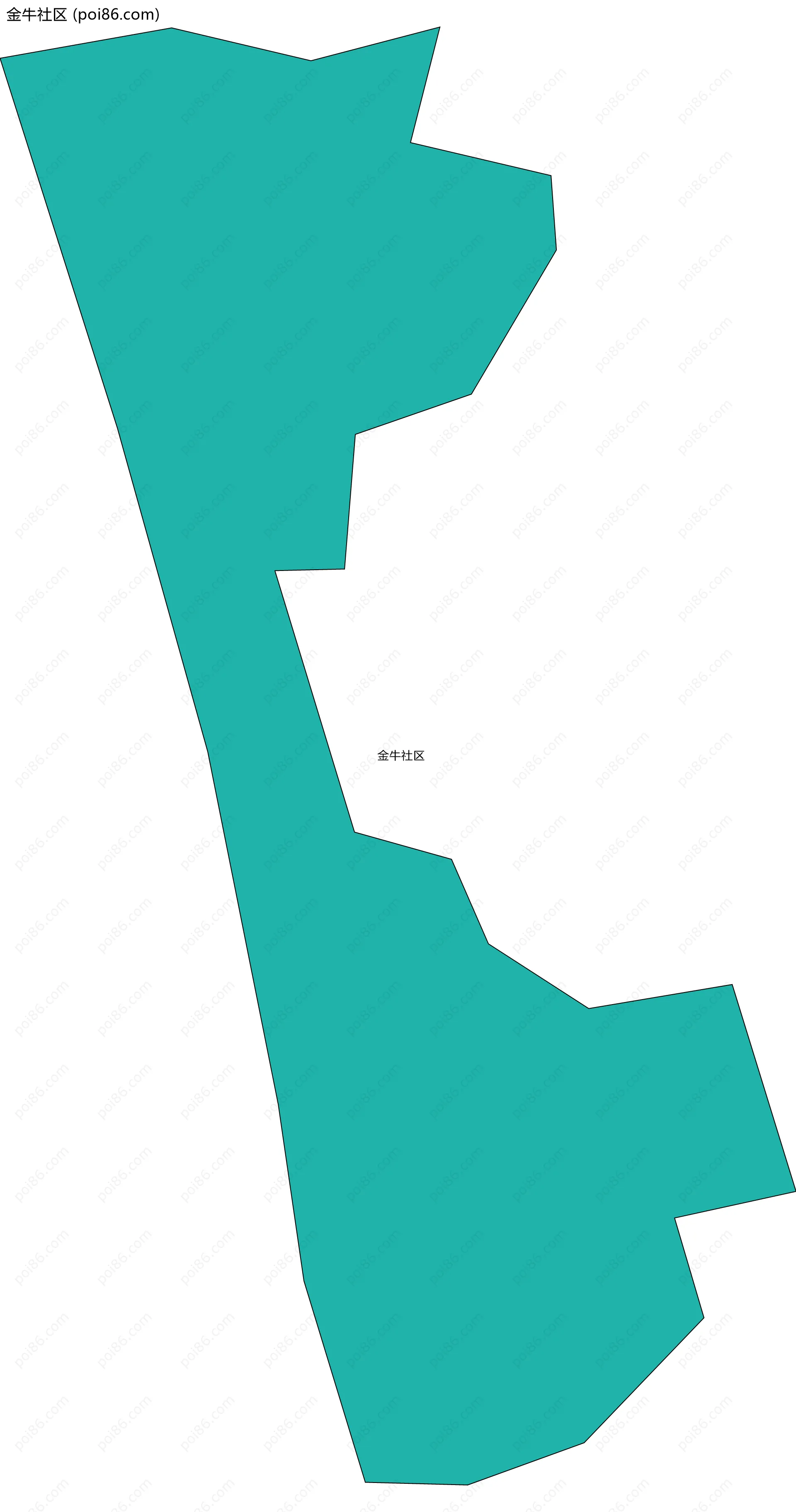 金牛社区边界地图