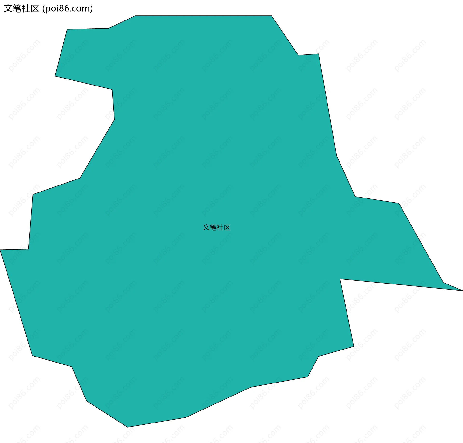 文笔社区边界地图