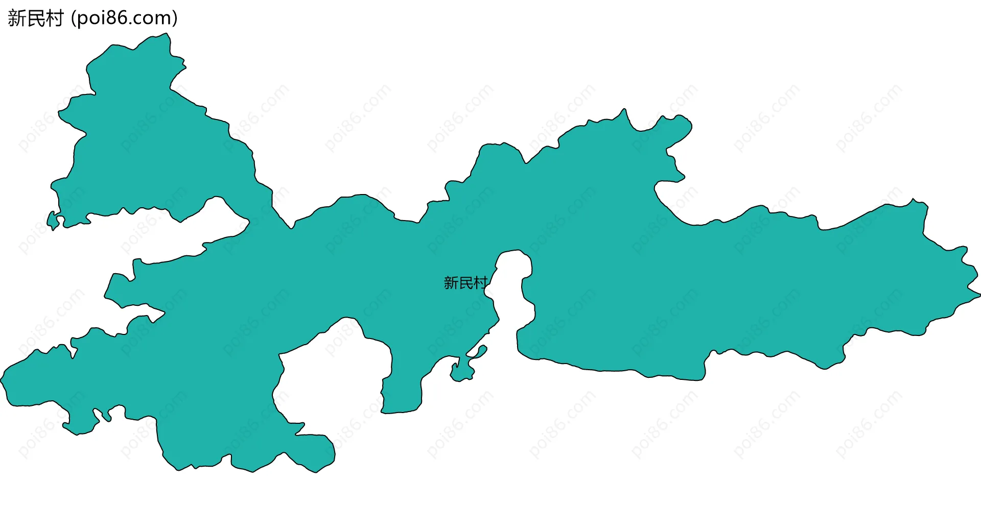 新民村边界地图