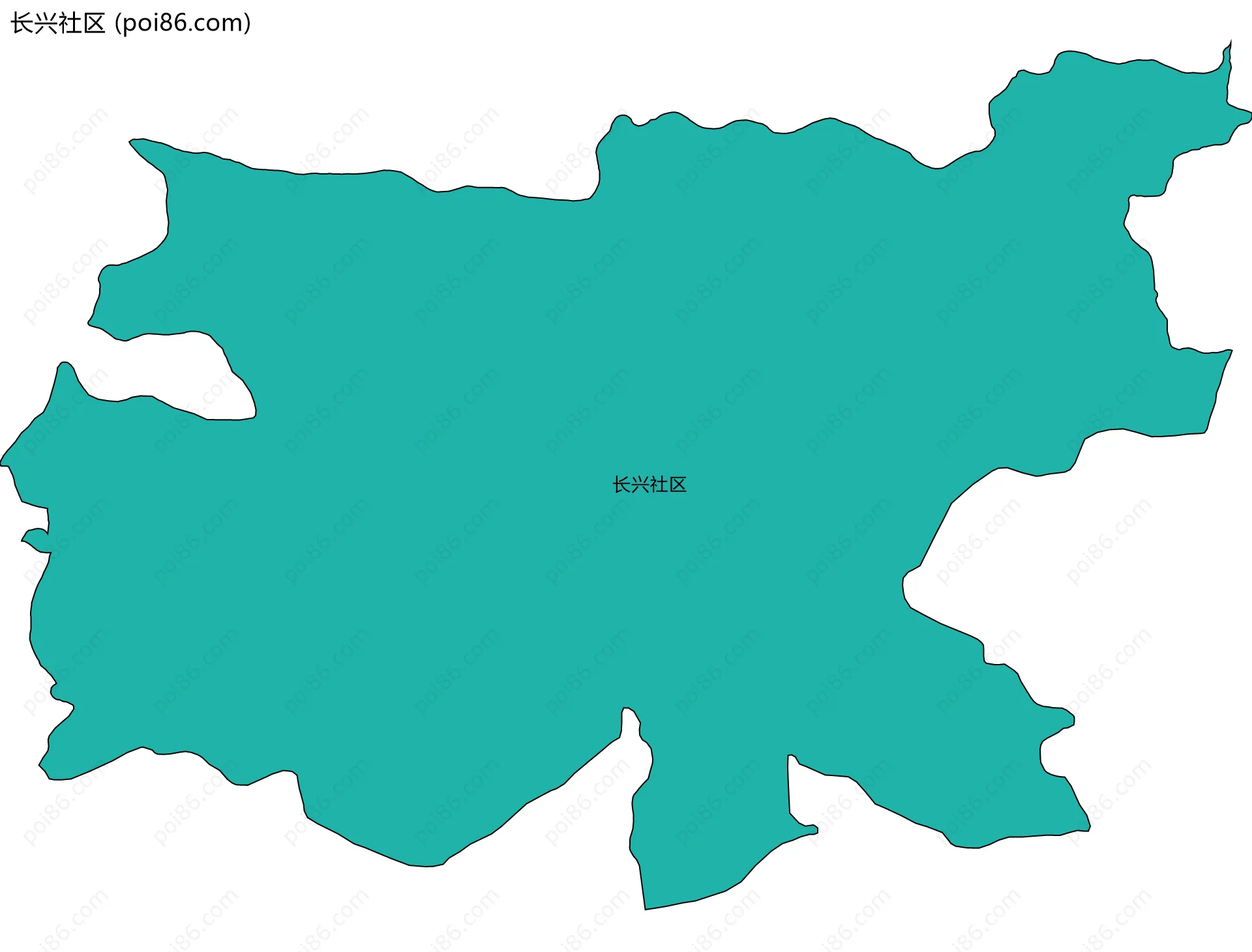 长兴社区边界地图