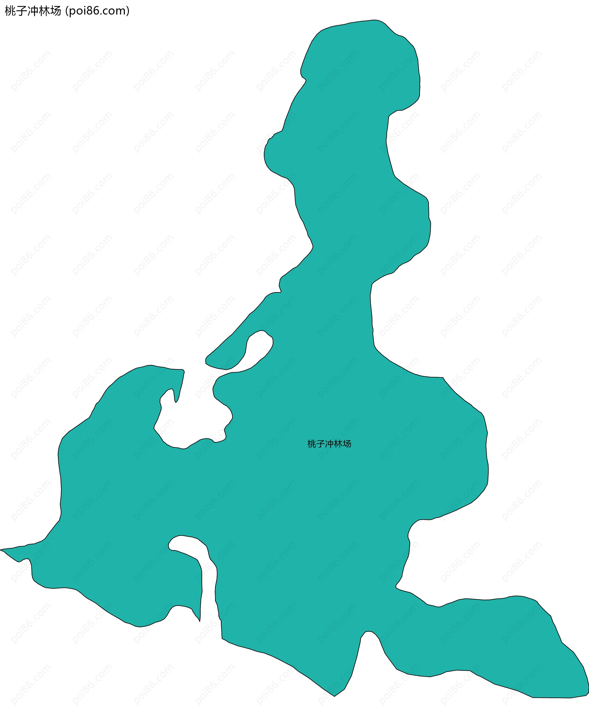 桃子冲林场边界地图