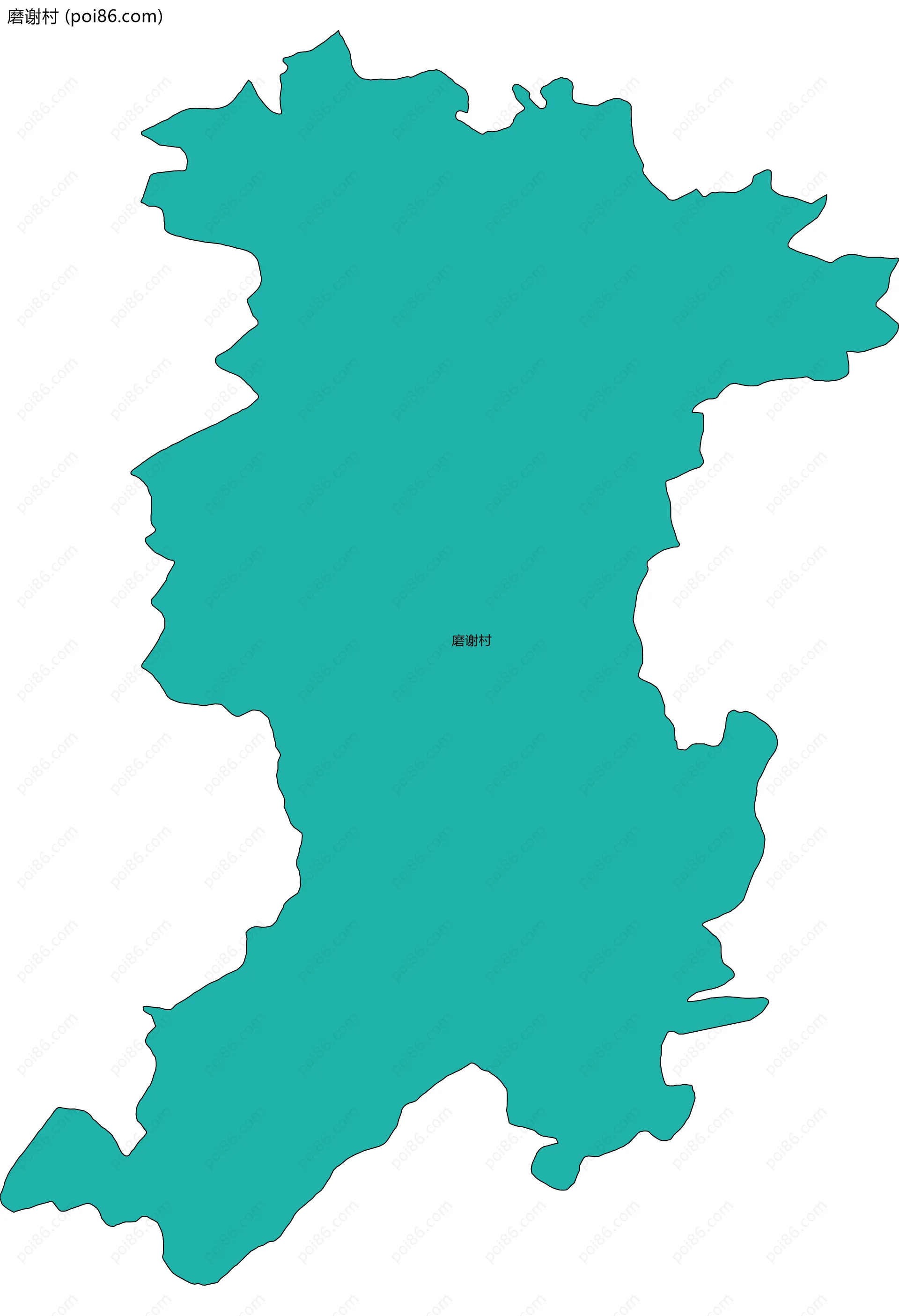 磨谢村边界地图