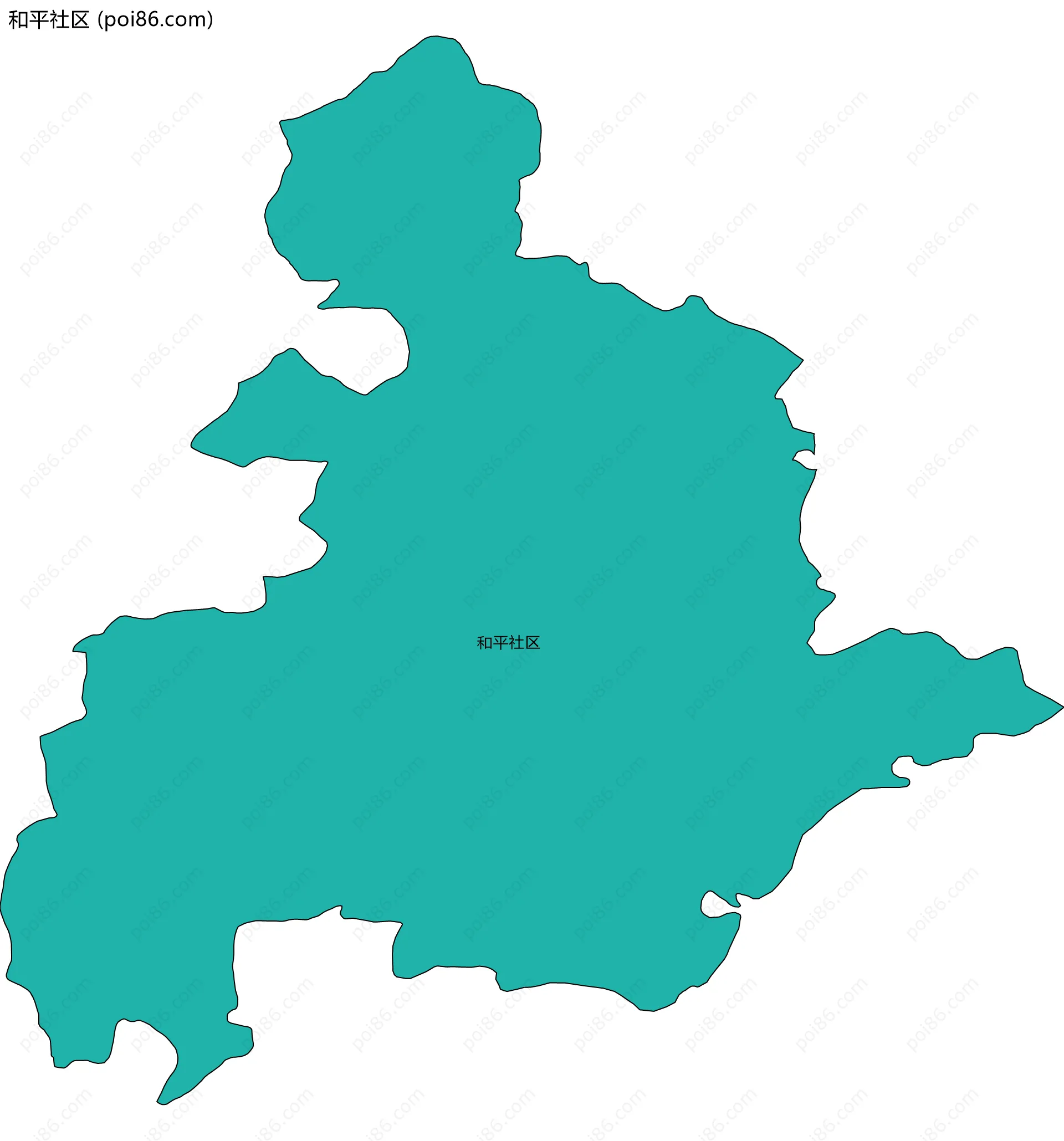 和平社区边界地图