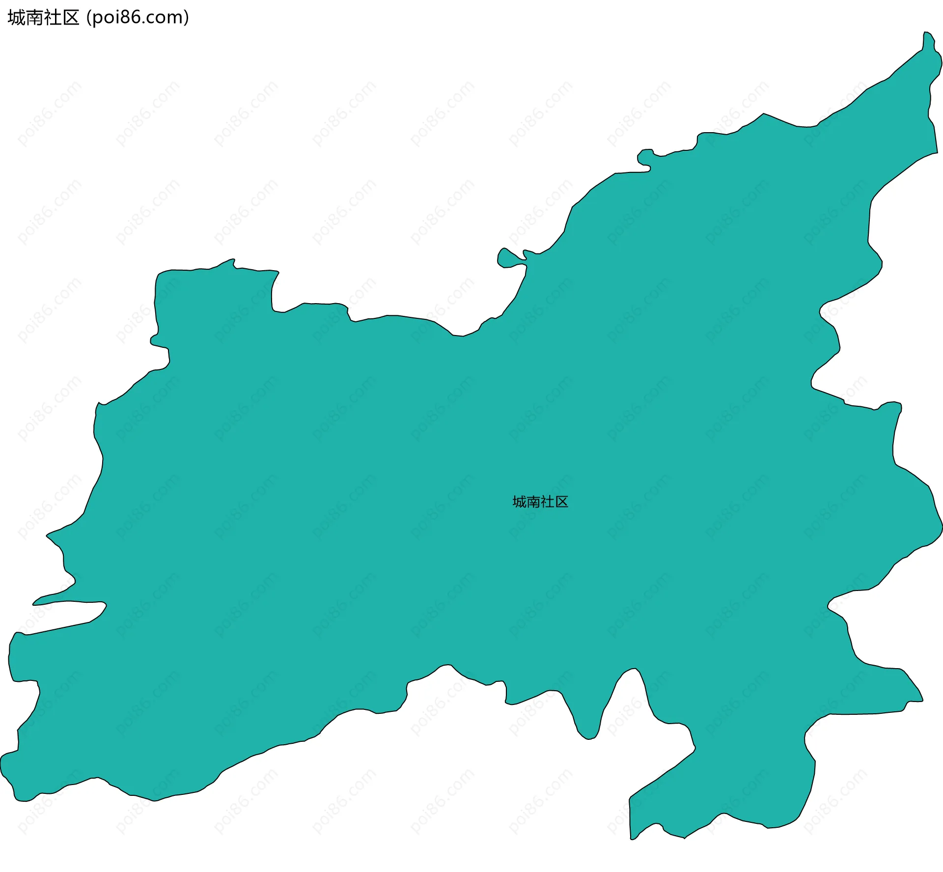 城南社区边界地图