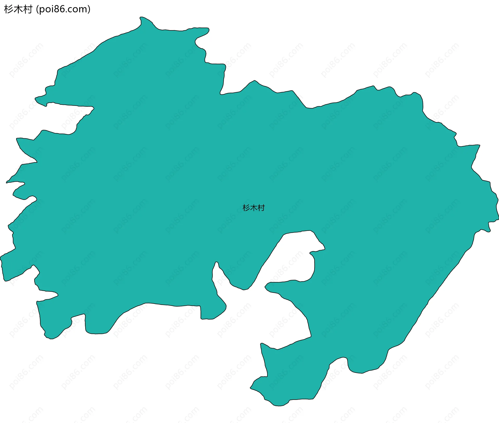 杉木村边界地图